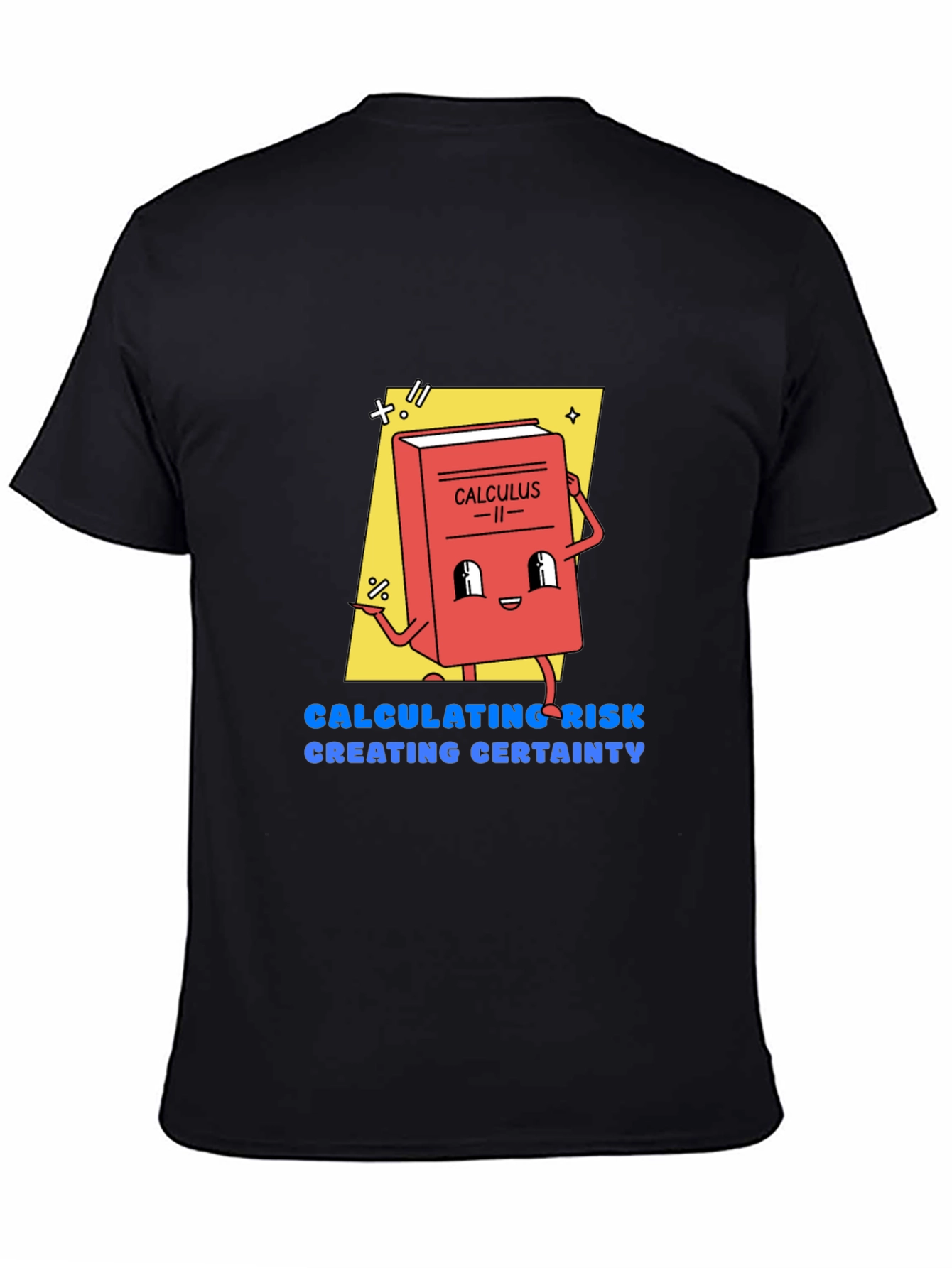 Calculus Cartoon Graphic Tee - Calculating Risk T-Shirt