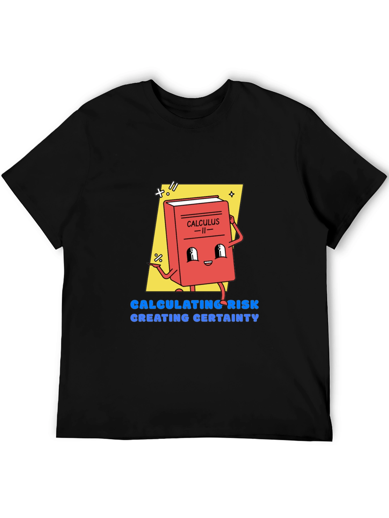 Calculus Cartoon Graphic Tee - Calculating Risk T-Shirt