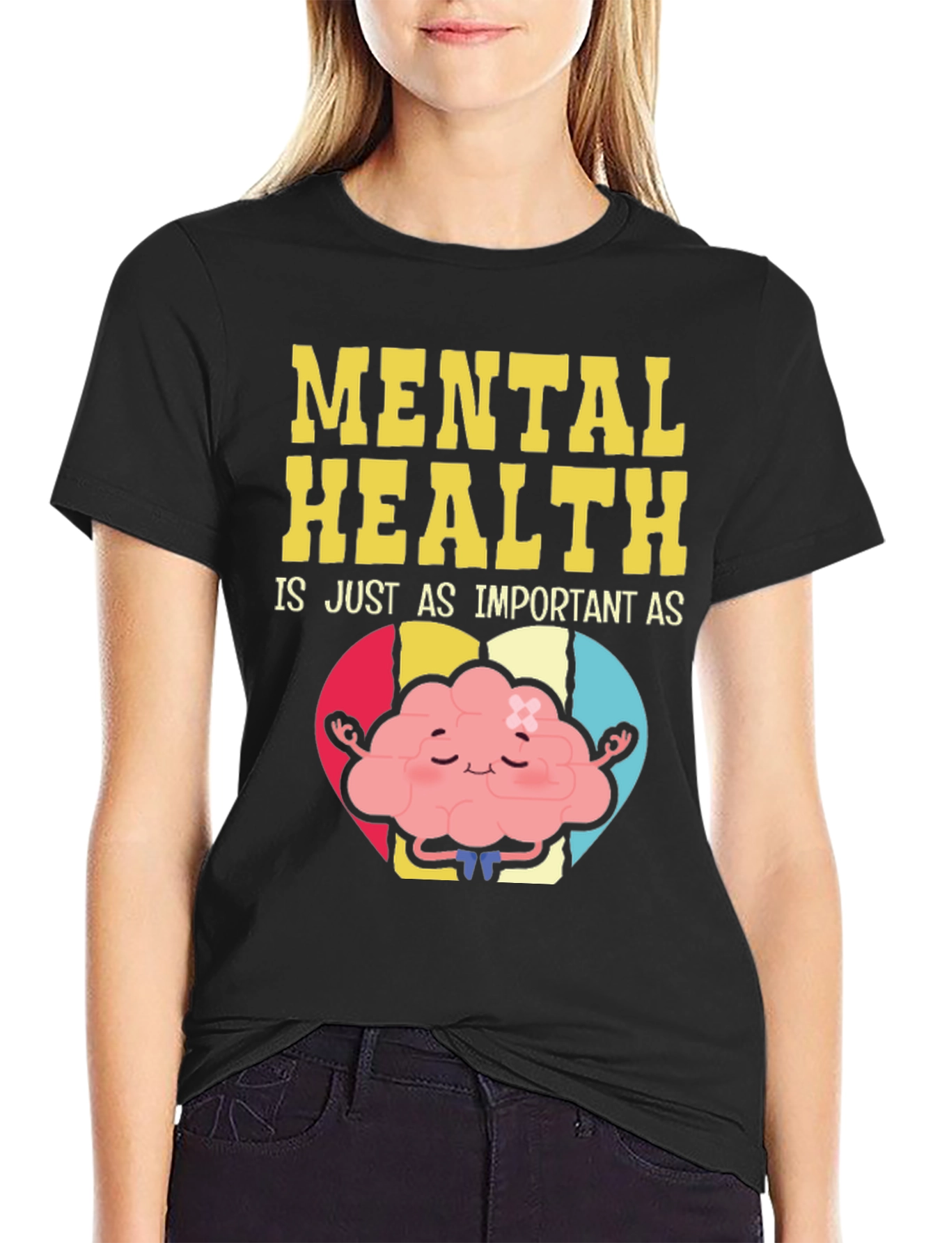 Mental Health Awareness T-Shirt - Brain Yoga Design