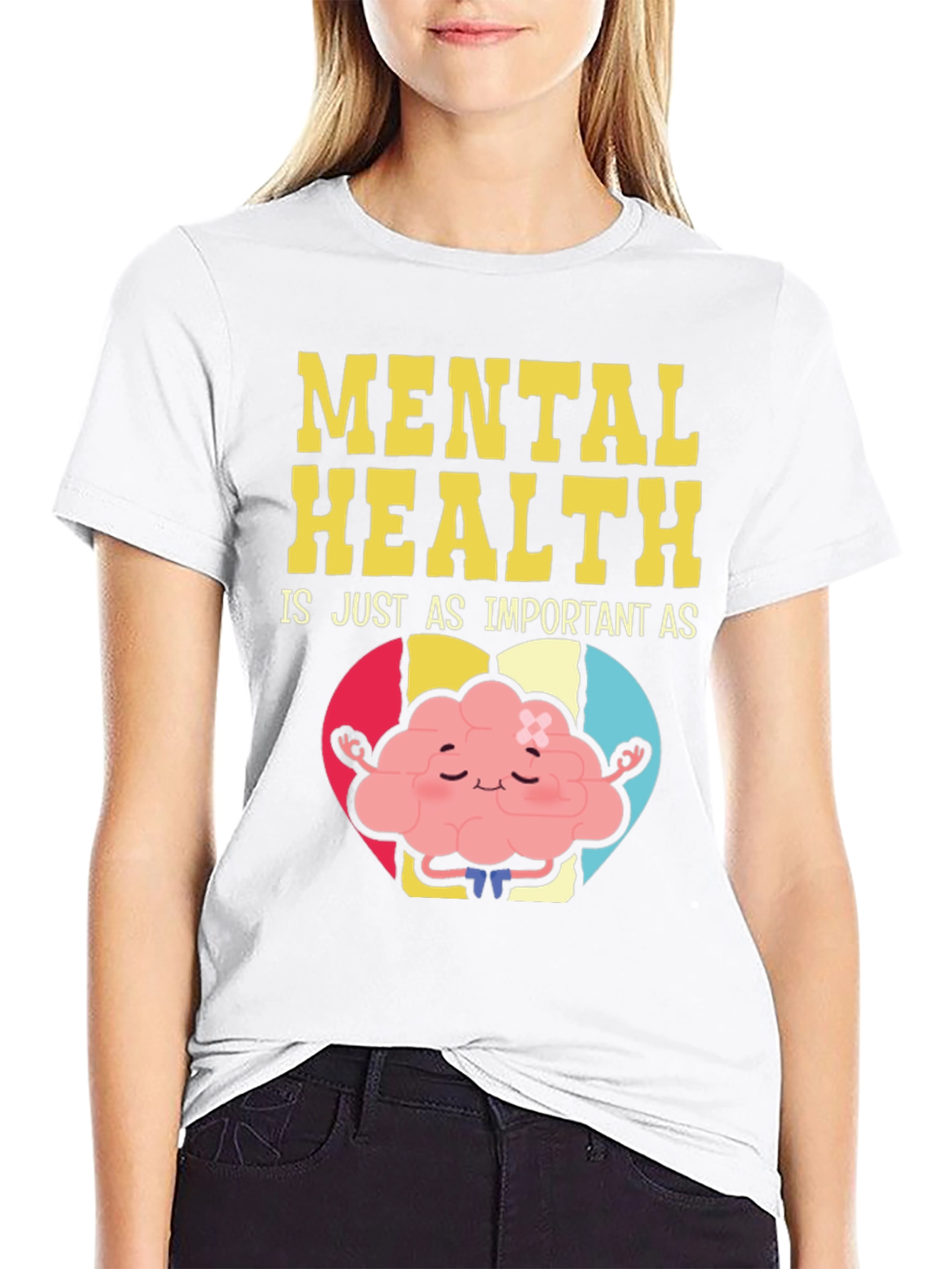 Mental Health Awareness T-Shirt - Brain Yoga Design