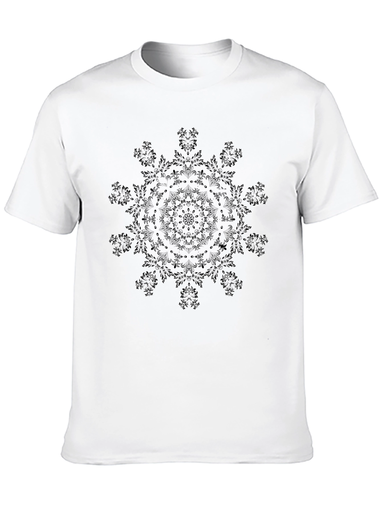 Black Mandala Graphic Tee - Stylish Casual Wear
