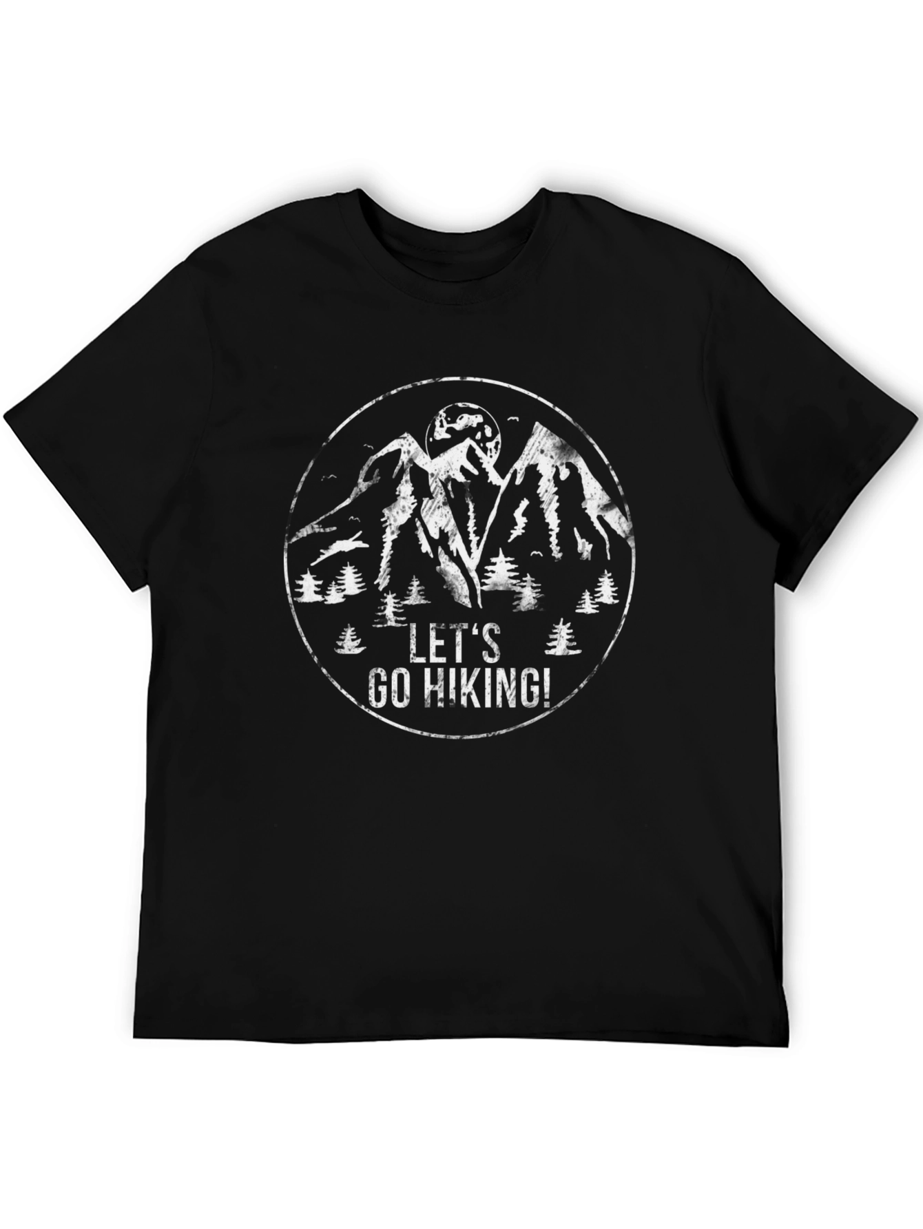 Lets Go Hiking Graphic Tee - Mountain Adventure Shirt