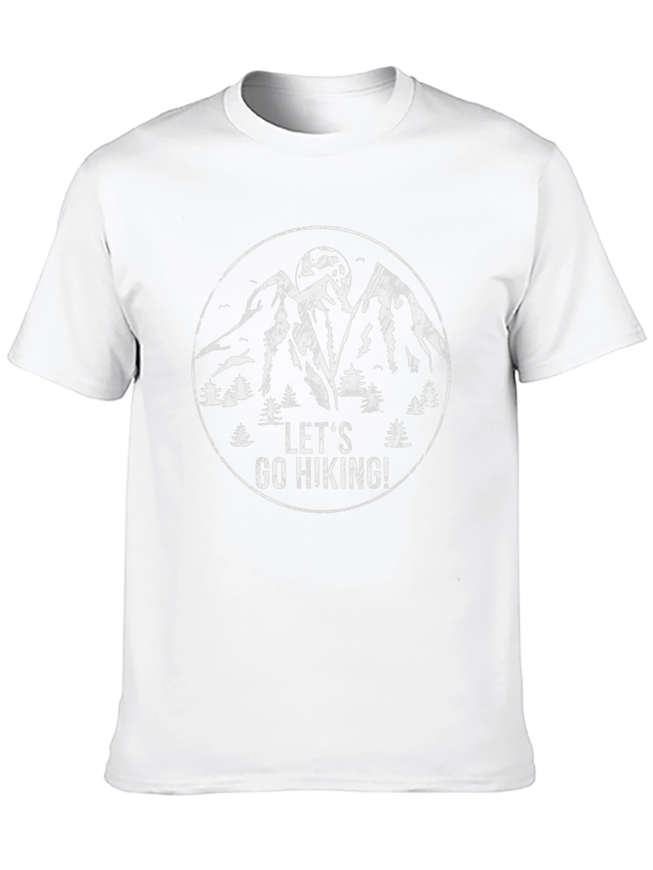 Lets Go Hiking Graphic Tee - Mountain Adventure Shirt