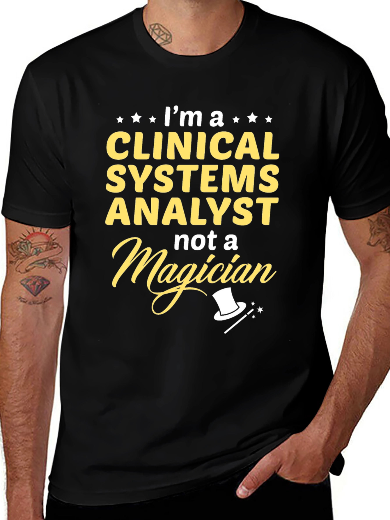 Clinical Systems Analyst T-Shirt - Funny Magician Tee