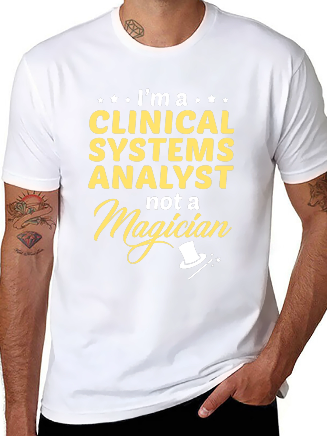 Clinical Systems Analyst T-Shirt - Funny Magician Tee