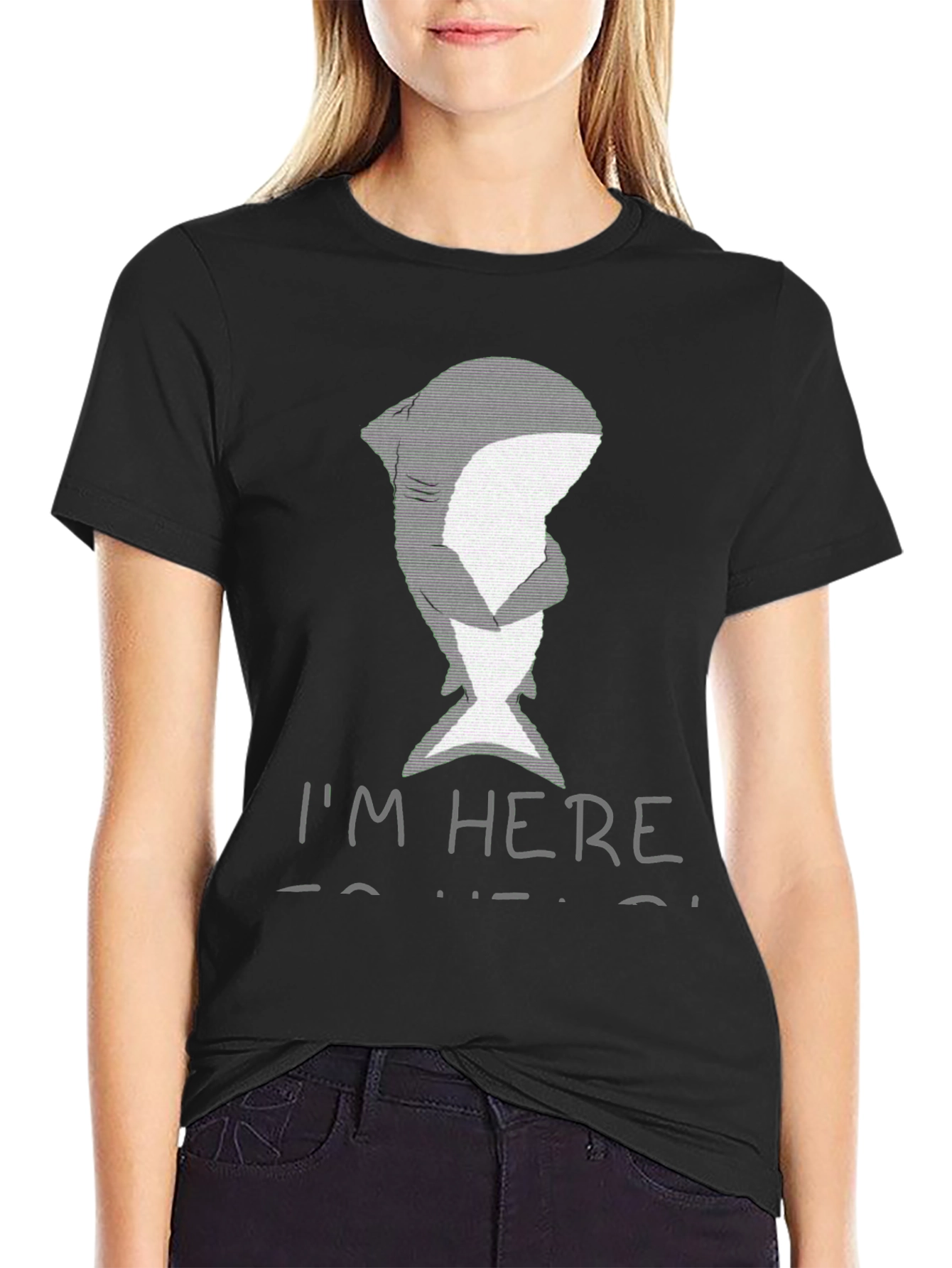 Shark Hug Graphic T-Shirt - Im Here To Help