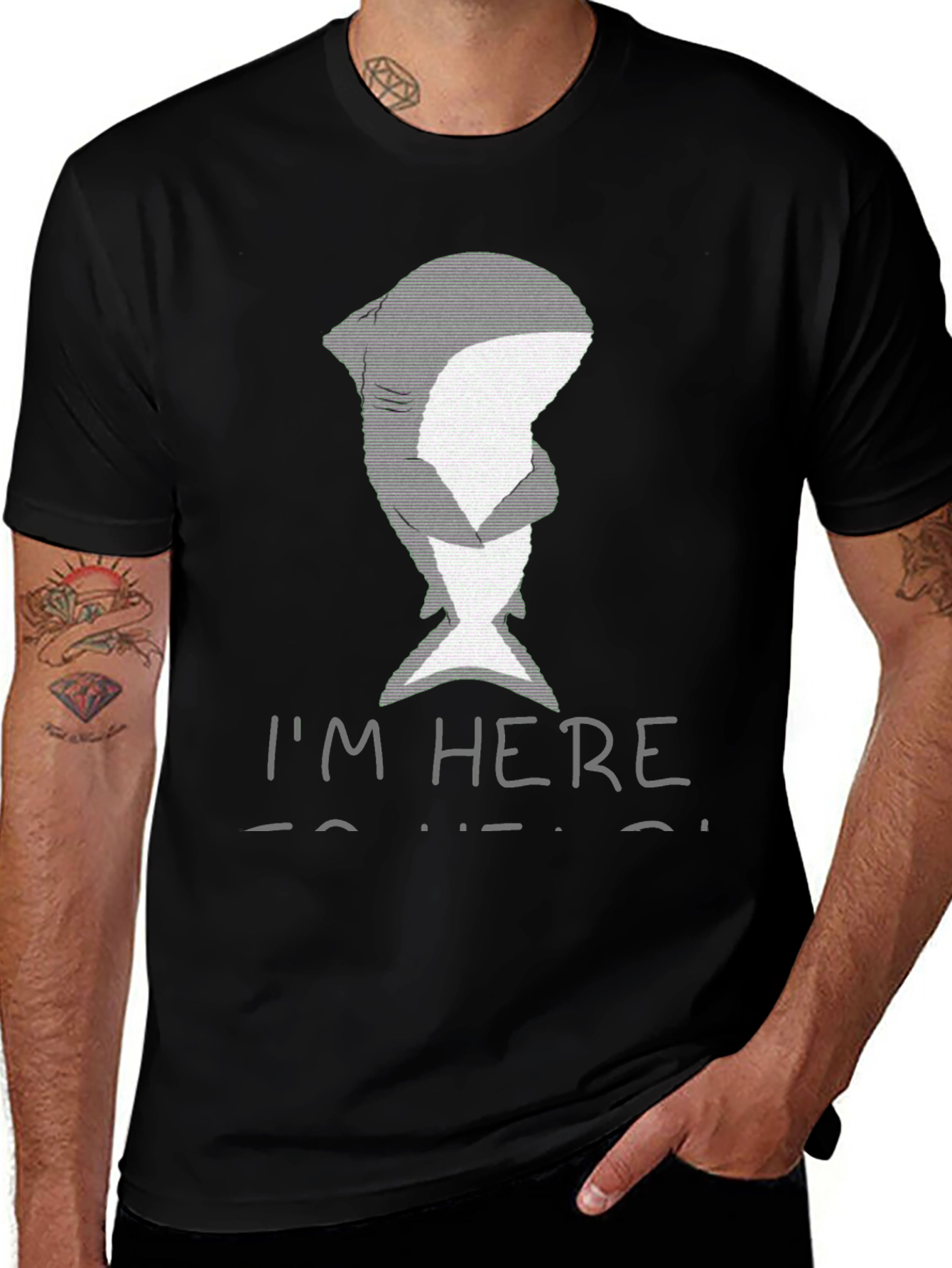 Shark Hug Graphic T-Shirt - Im Here To Help