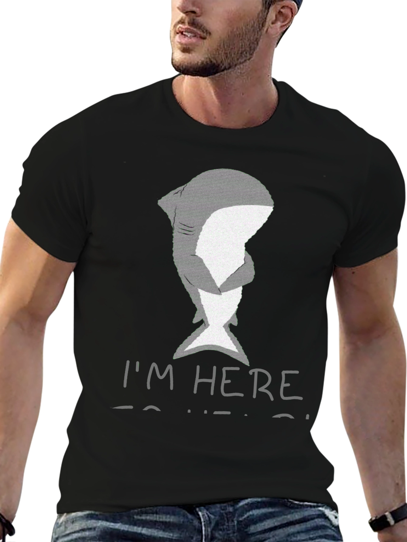 Shark Hug Graphic T-Shirt - Im Here To Help