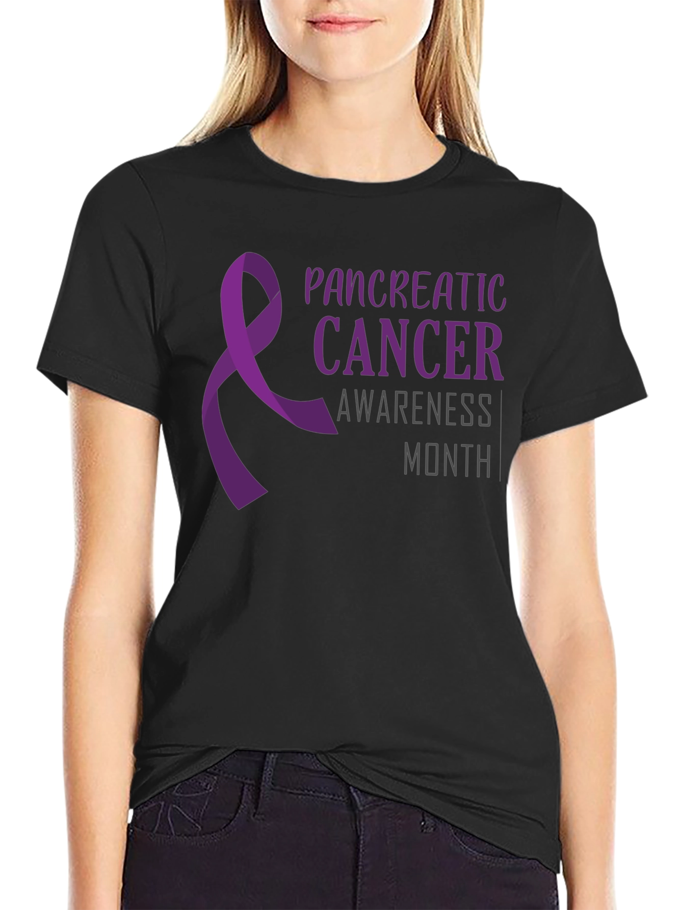 Pancreatic Cancer Awareness Ribbon T-Shirt
