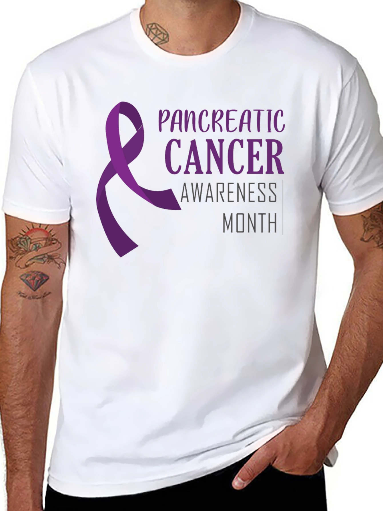 Pancreatic Cancer Awareness Ribbon T-Shirt