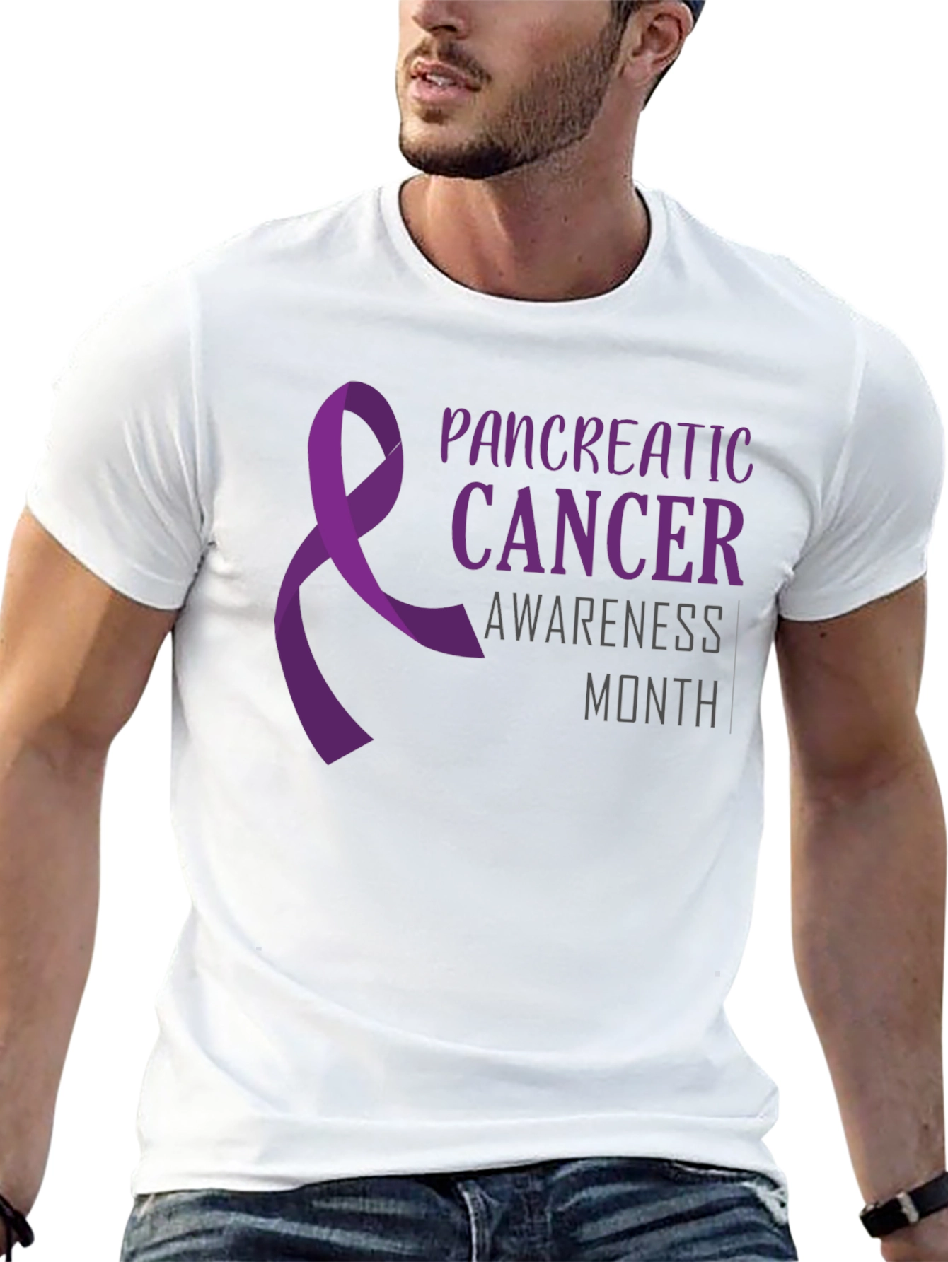 Pancreatic Cancer Awareness Ribbon T-Shirt