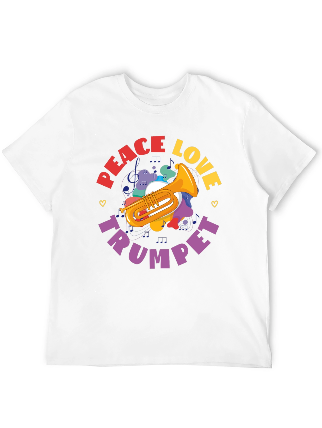 Peace Love Trumpet Graphic T-Shirt