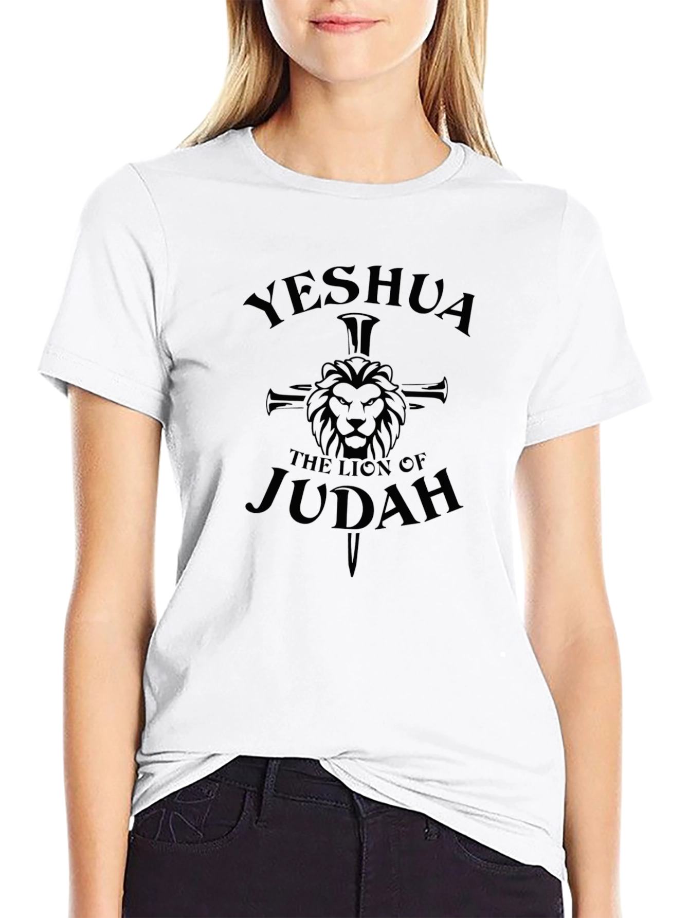 Yeshua Lion of Judah Black T-Shirt