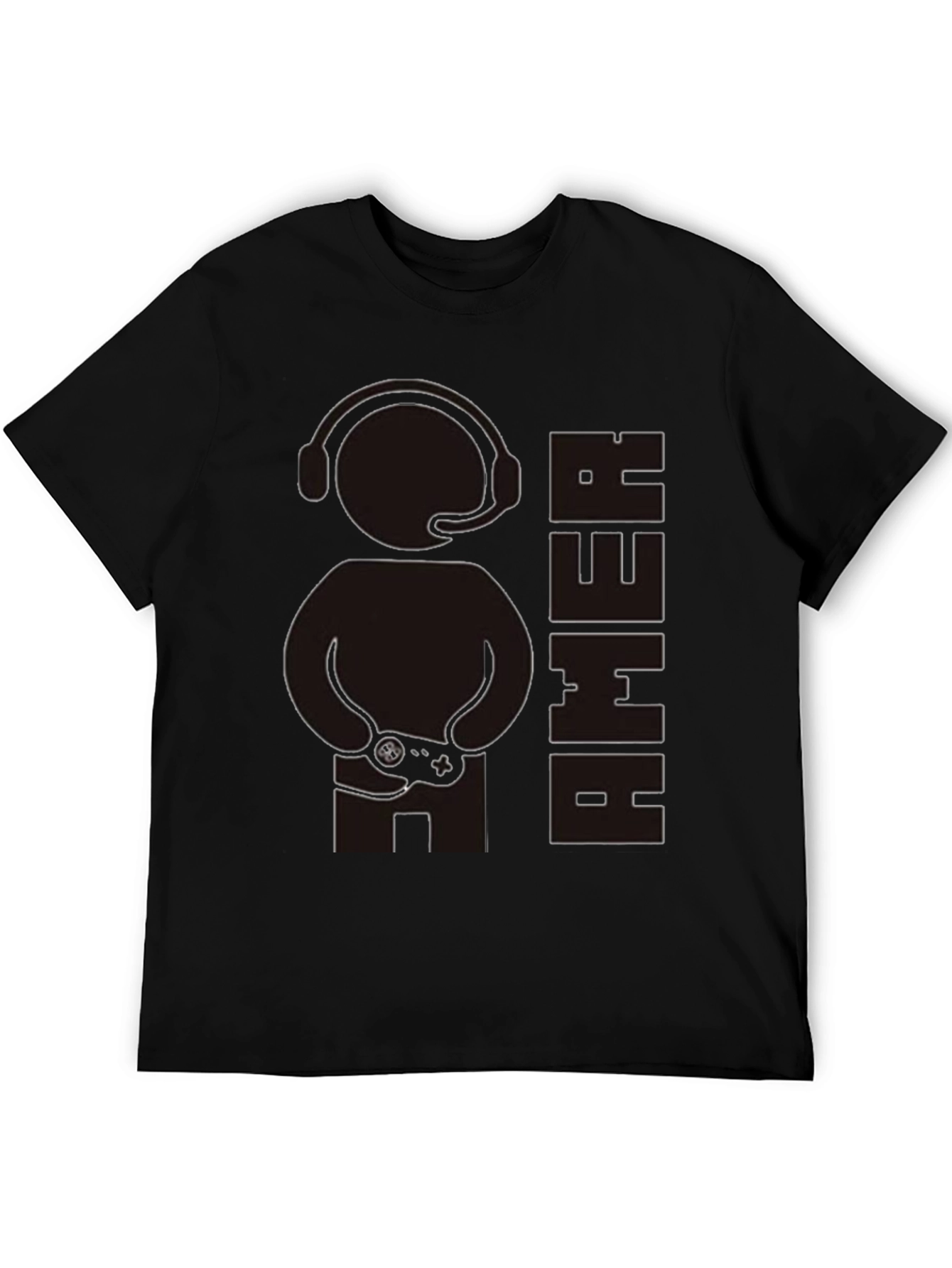 Gamer Graphic Tee - Black Cotton Blend