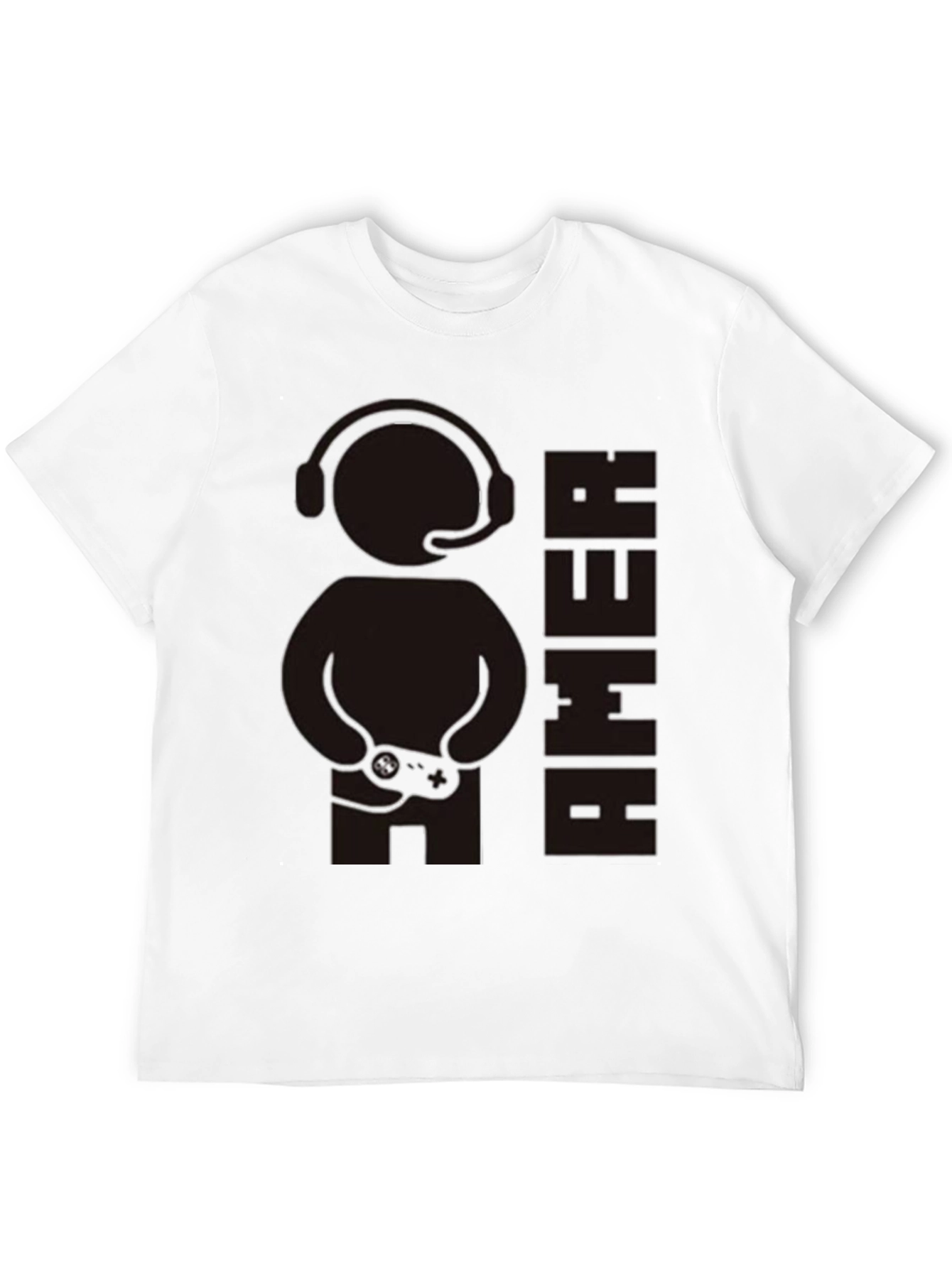 Gamer Graphic Tee - Black Cotton Blend