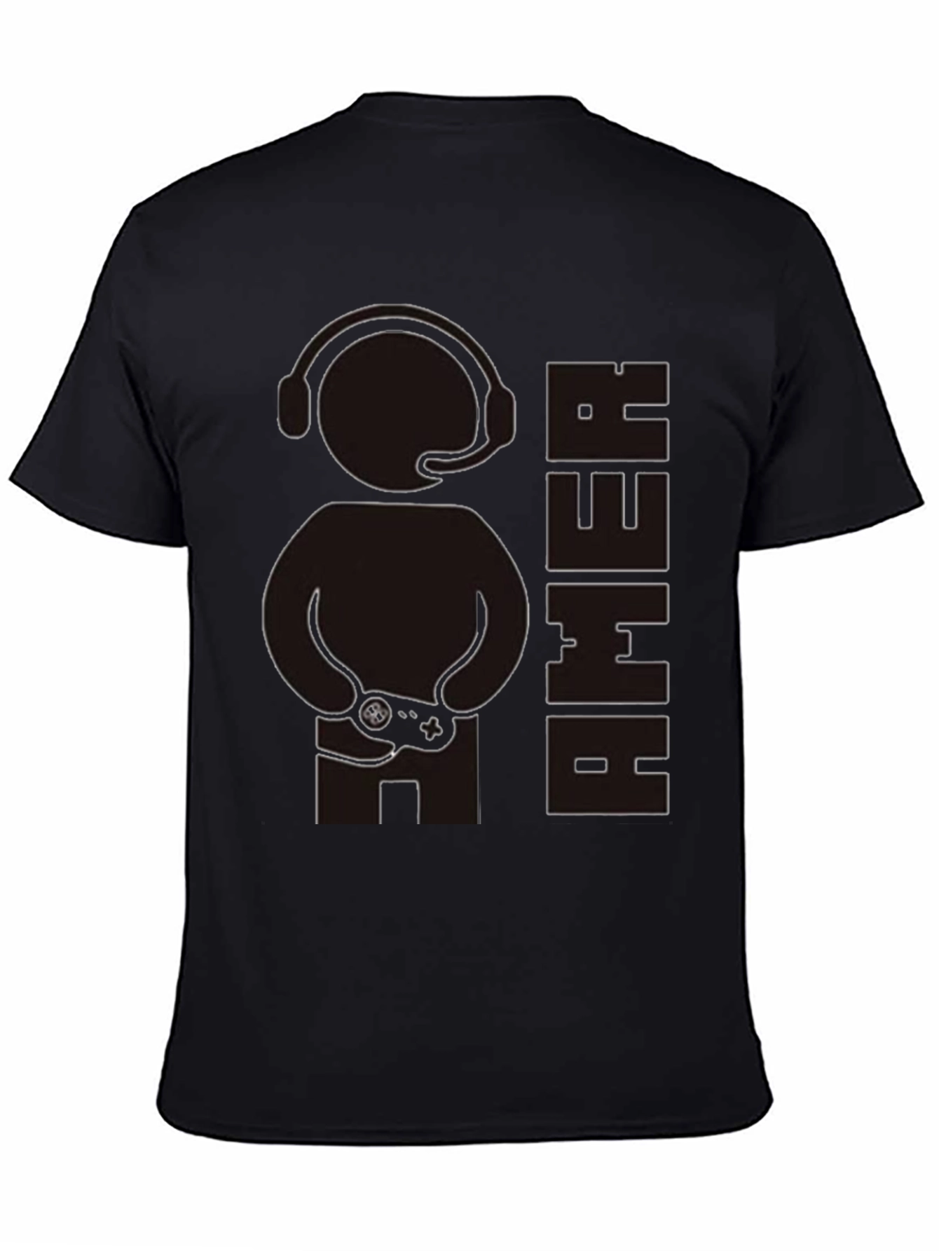 Gamer Graphic Tee - Black Cotton Blend
