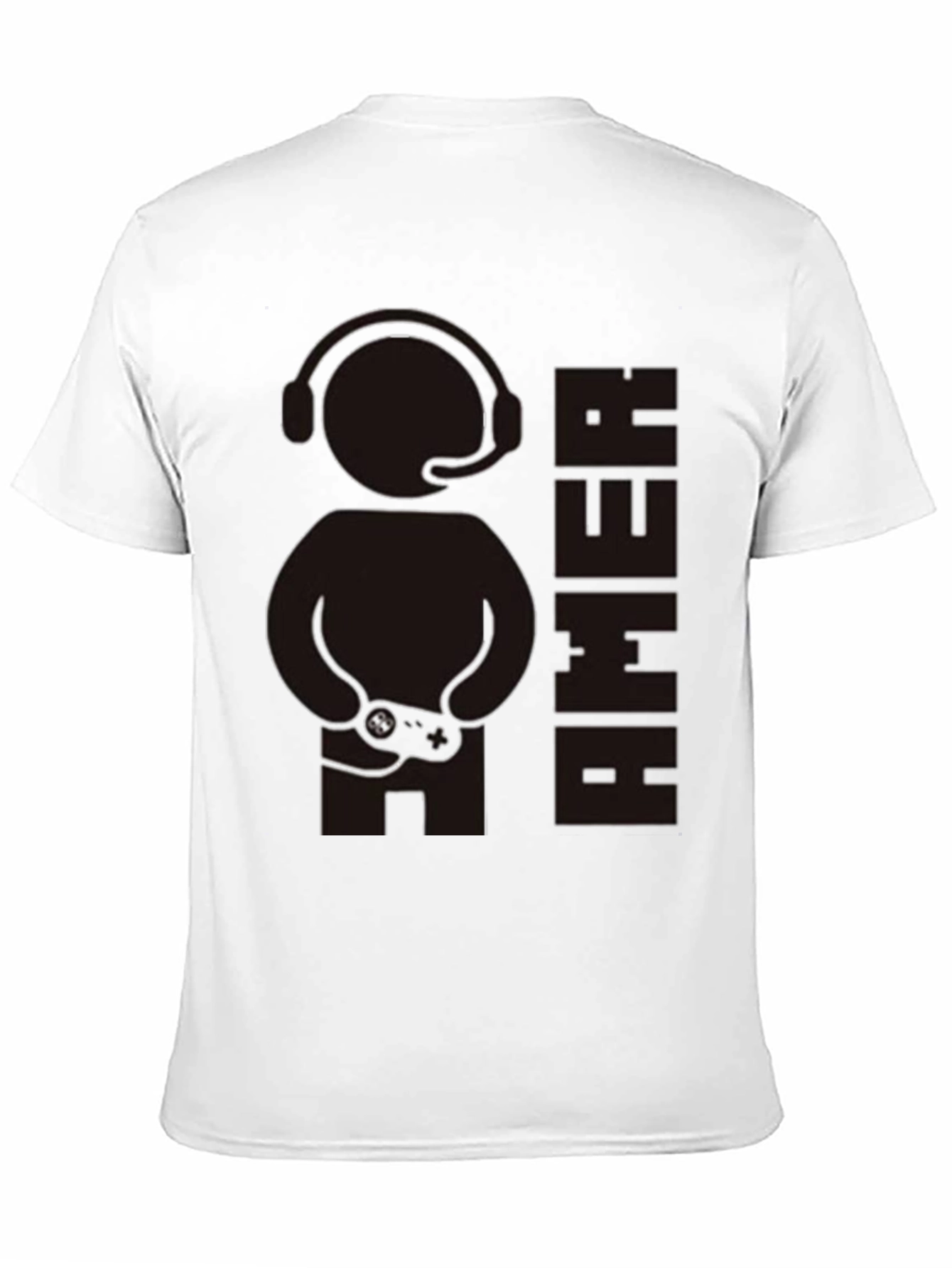 Gamer Graphic Tee - Black Cotton Blend