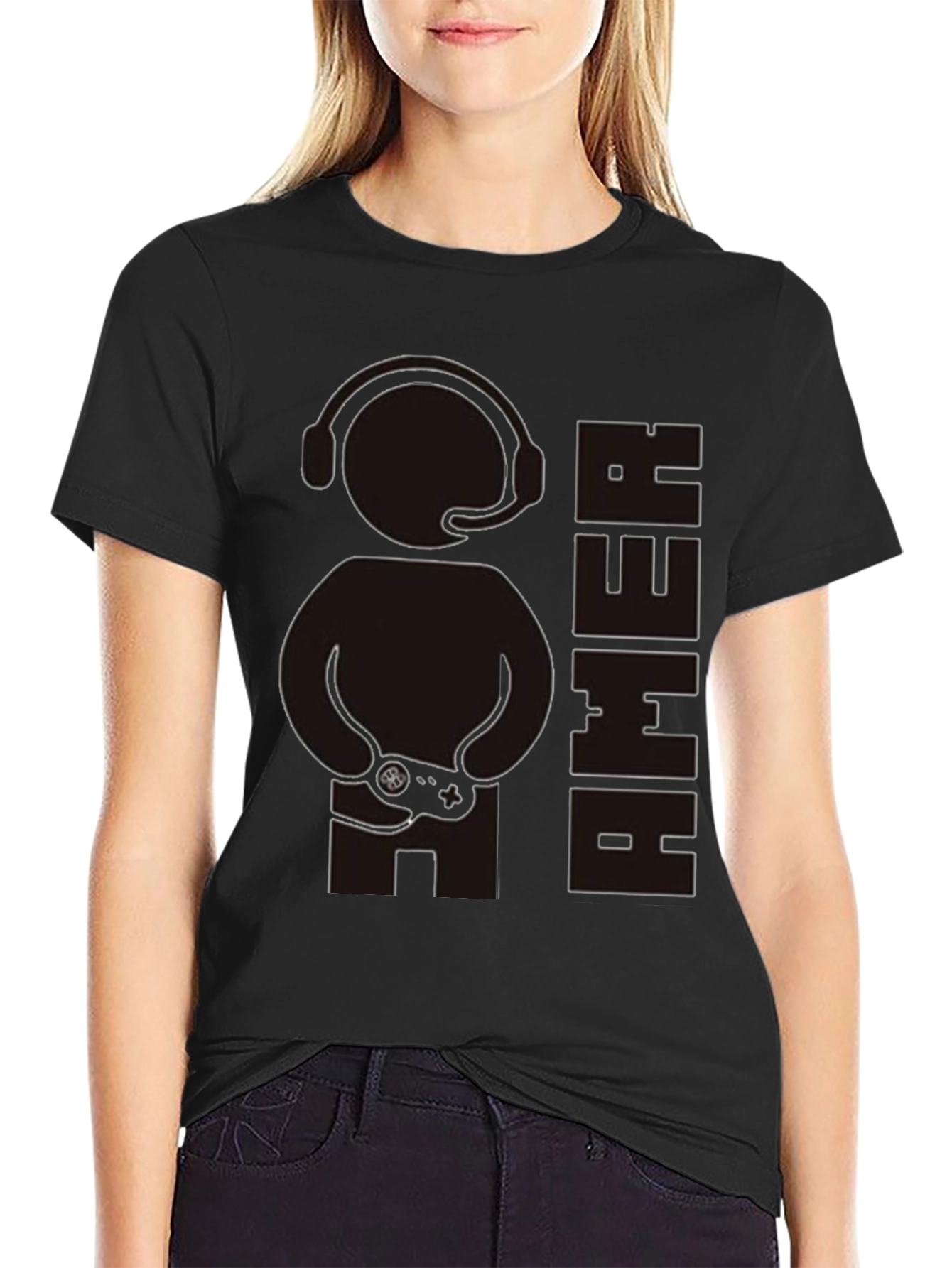 Gamer Graphic Tee - Black Cotton Blend