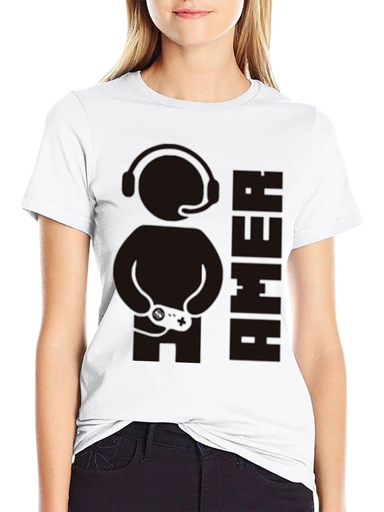 Gamer Graphic Tee - Black Cotton Blend