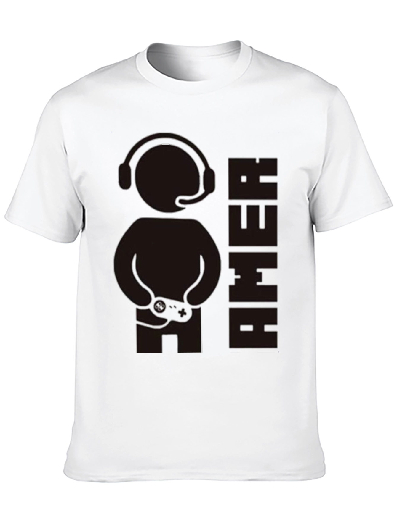 Gamer Graphic Tee - Black Cotton Blend