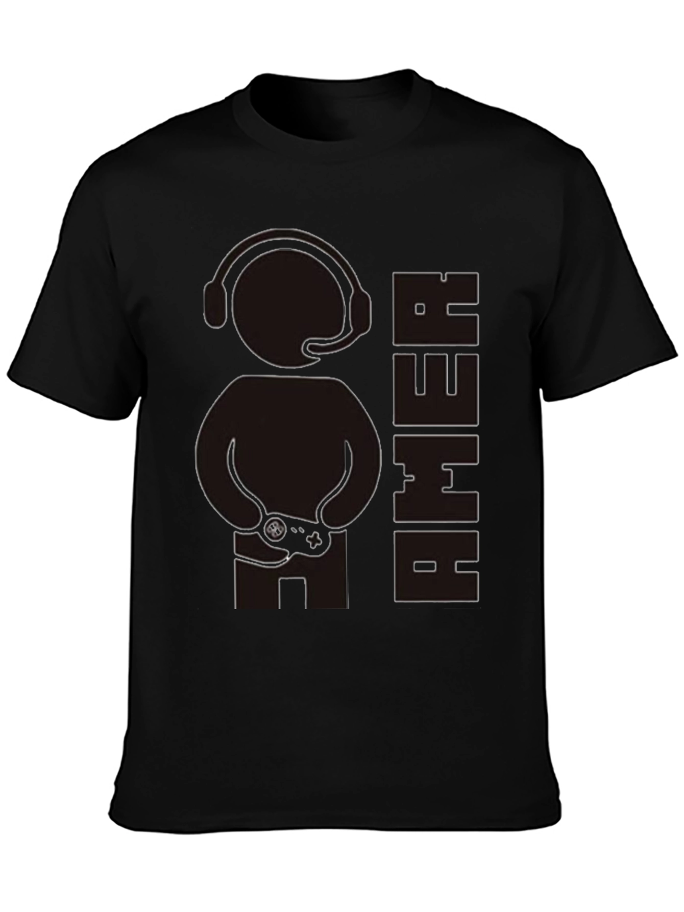 Gamer Graphic Tee - Black Cotton Blend