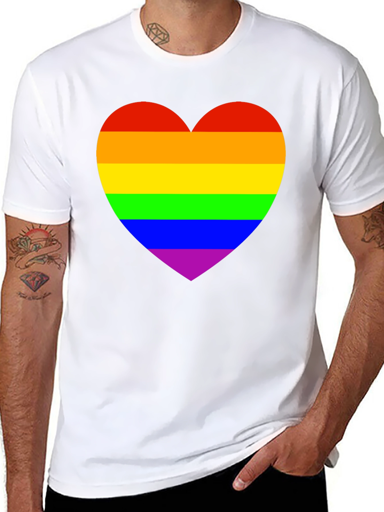 Rainbow Heart Pride T-Shirt