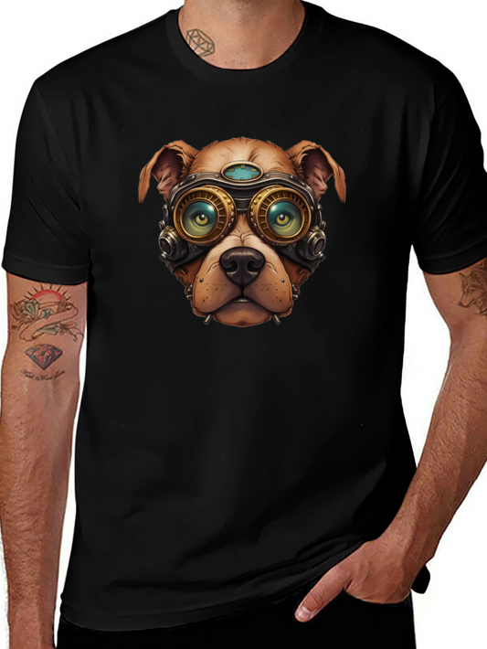 Steampunk Dog Graphic T-Shirt