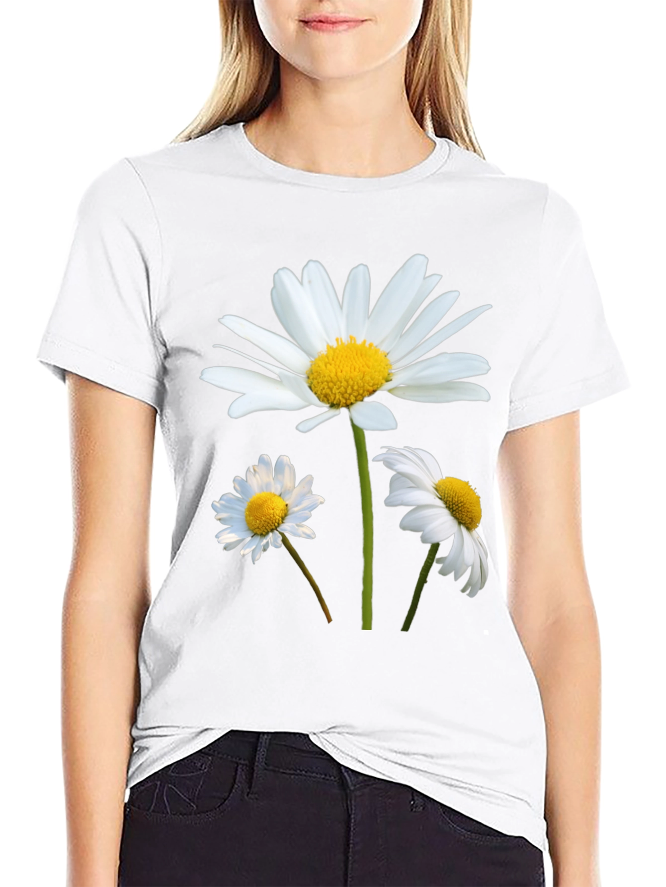 Daisy Flower T-Shirt - Soft Cotton Casual Tee
