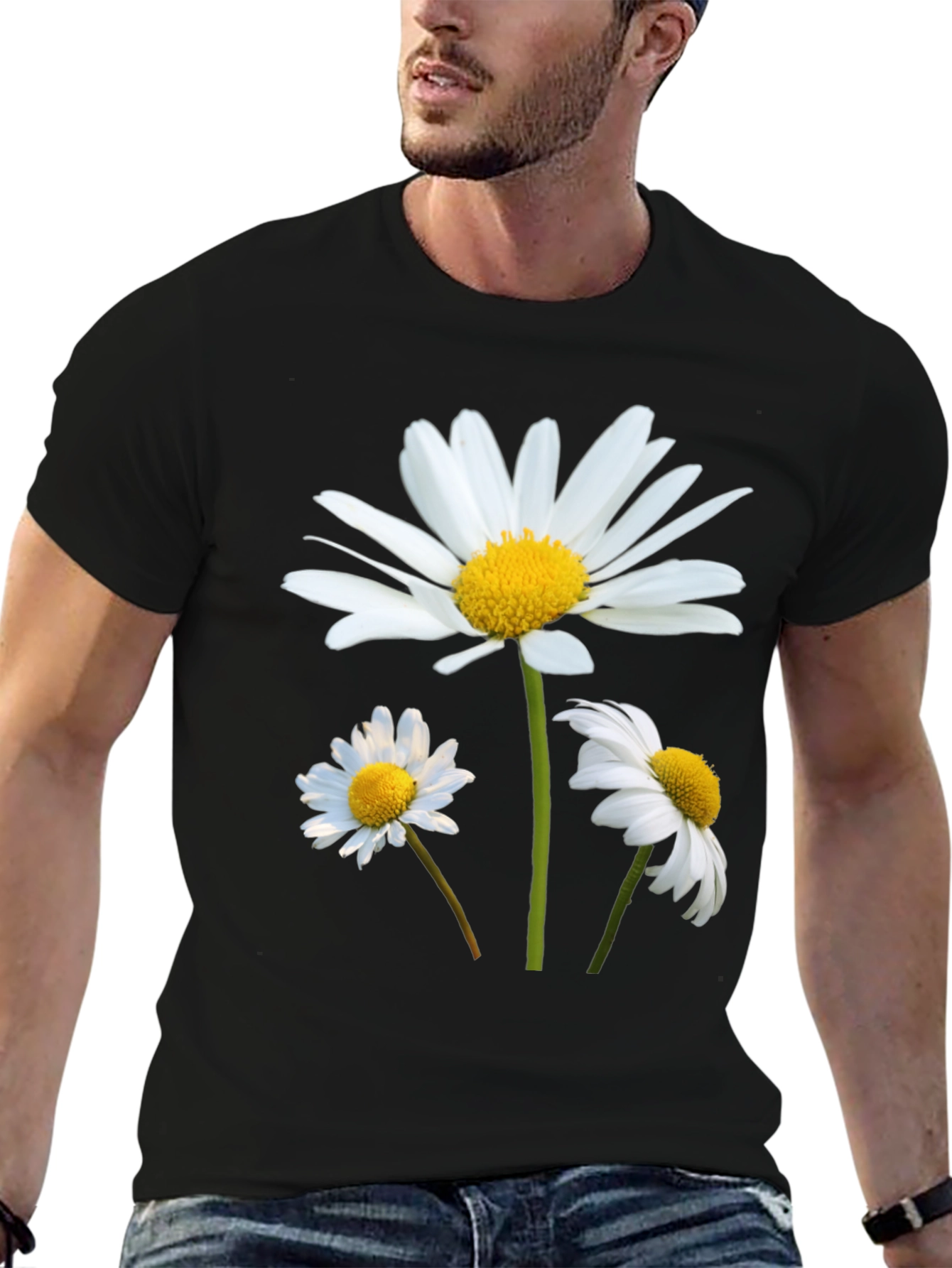 Daisy Flower T-Shirt - Soft Cotton Casual Tee