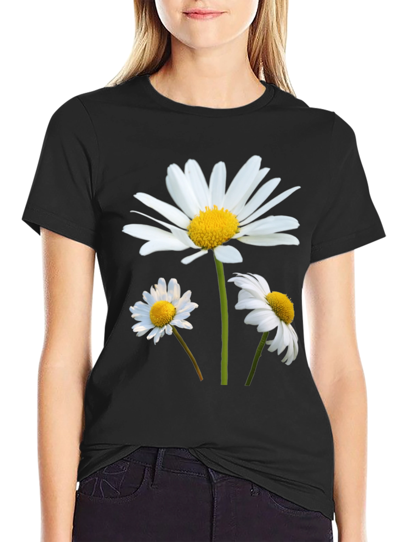 Daisy Flower T-Shirt - Soft Cotton Casual Tee