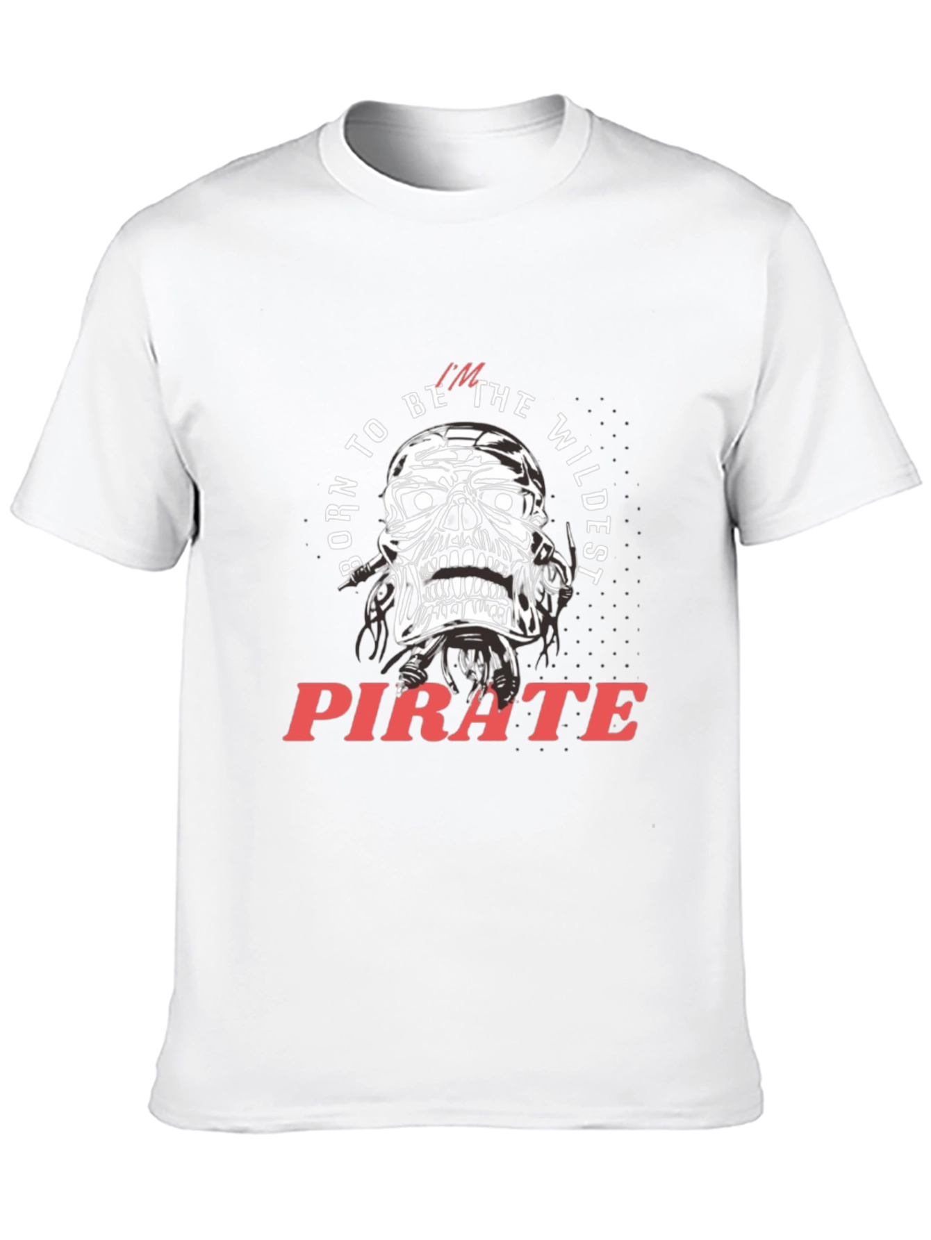 Wildest Pirate Skull Graphic Tee - Mens Black T-Shirt