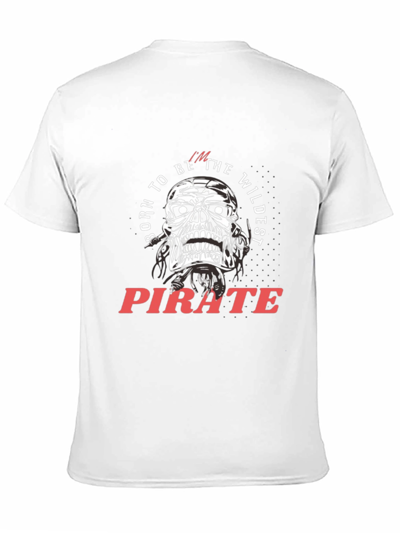 Wildest Pirate Skull Graphic Tee - Mens Black T-Shirt