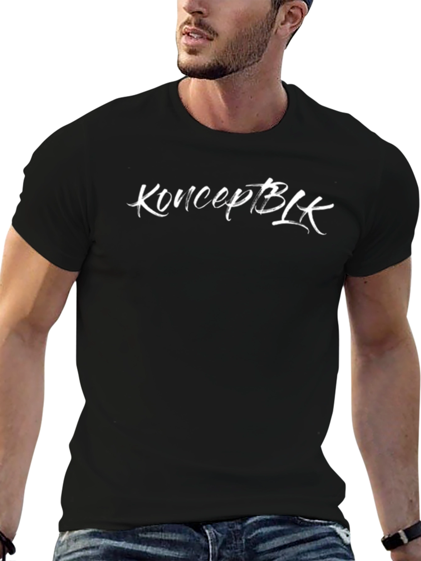 Koncept BLK Graphic T-Shirt - Stylish Black Tee