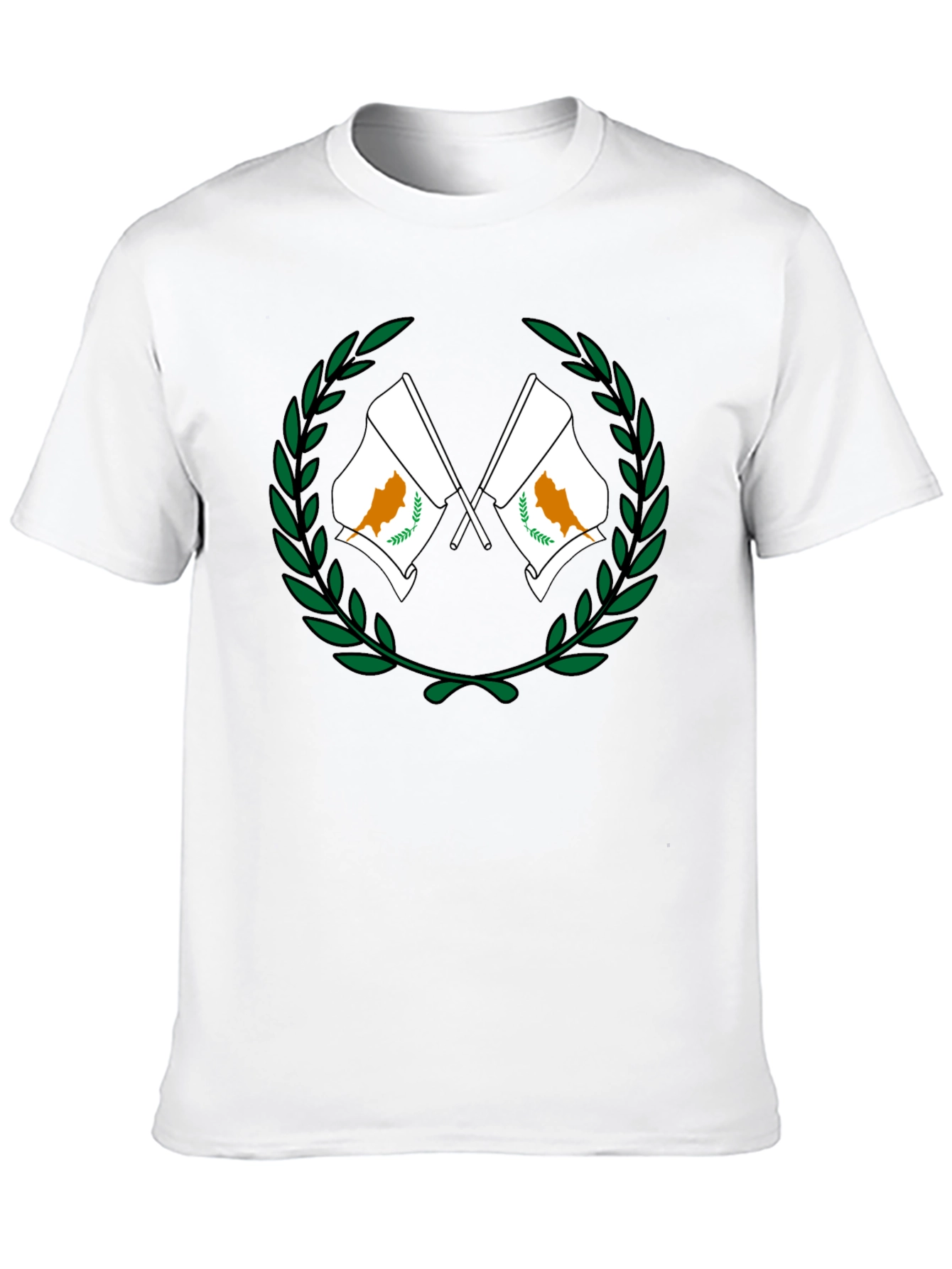 Cyprus Flag Wreath Graphic T-Shirt