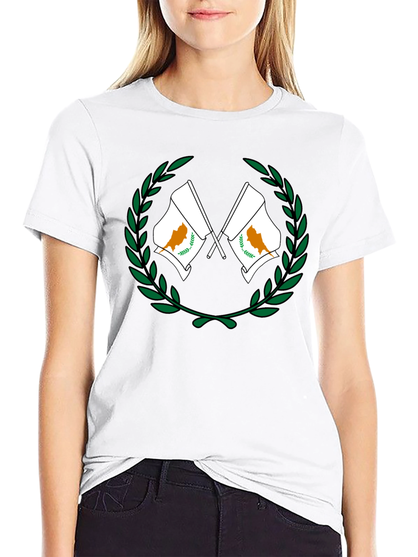 Cyprus Flag Wreath Graphic T-Shirt