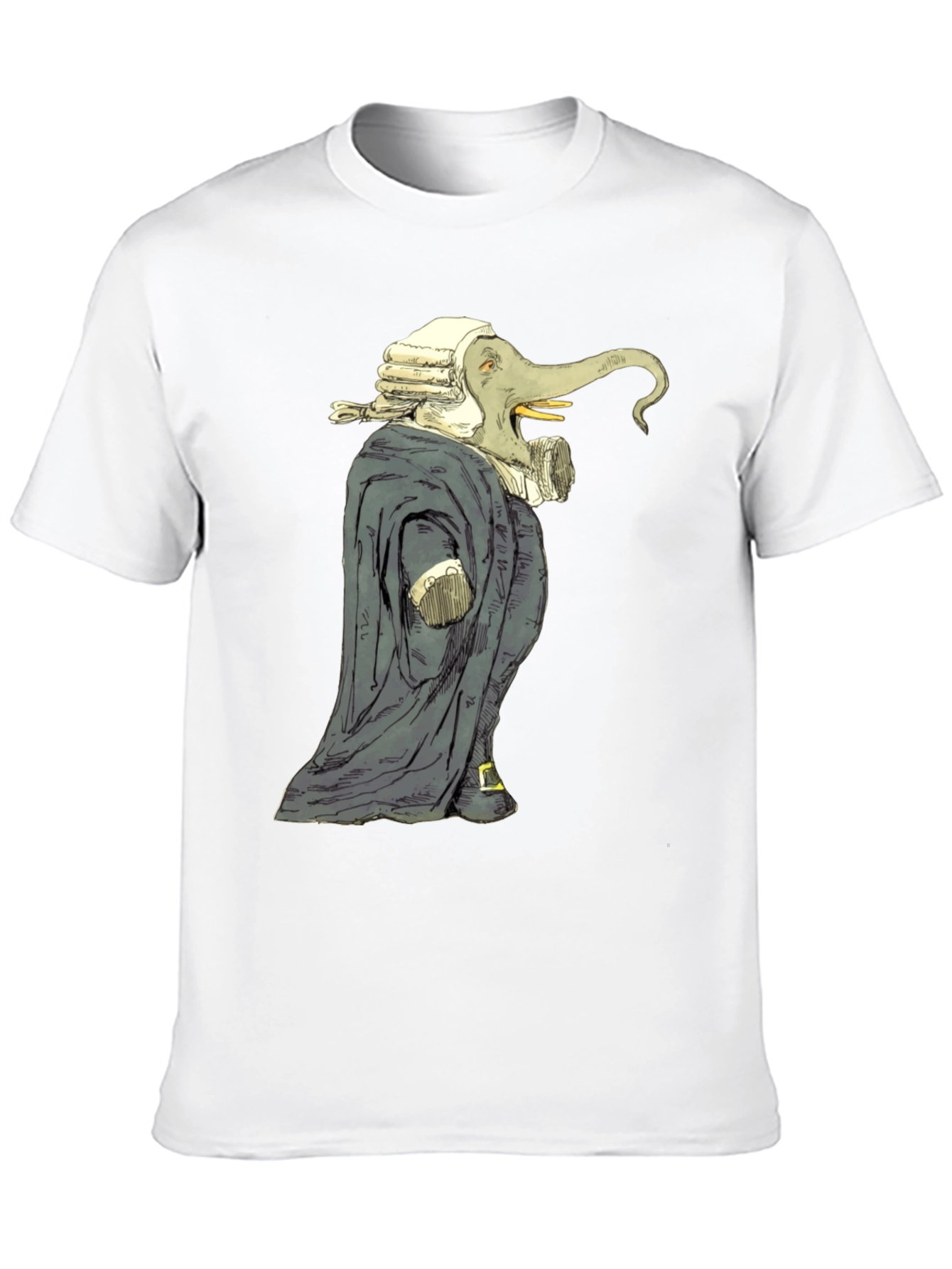 Elephant Judge Graphic Black T-Shirt