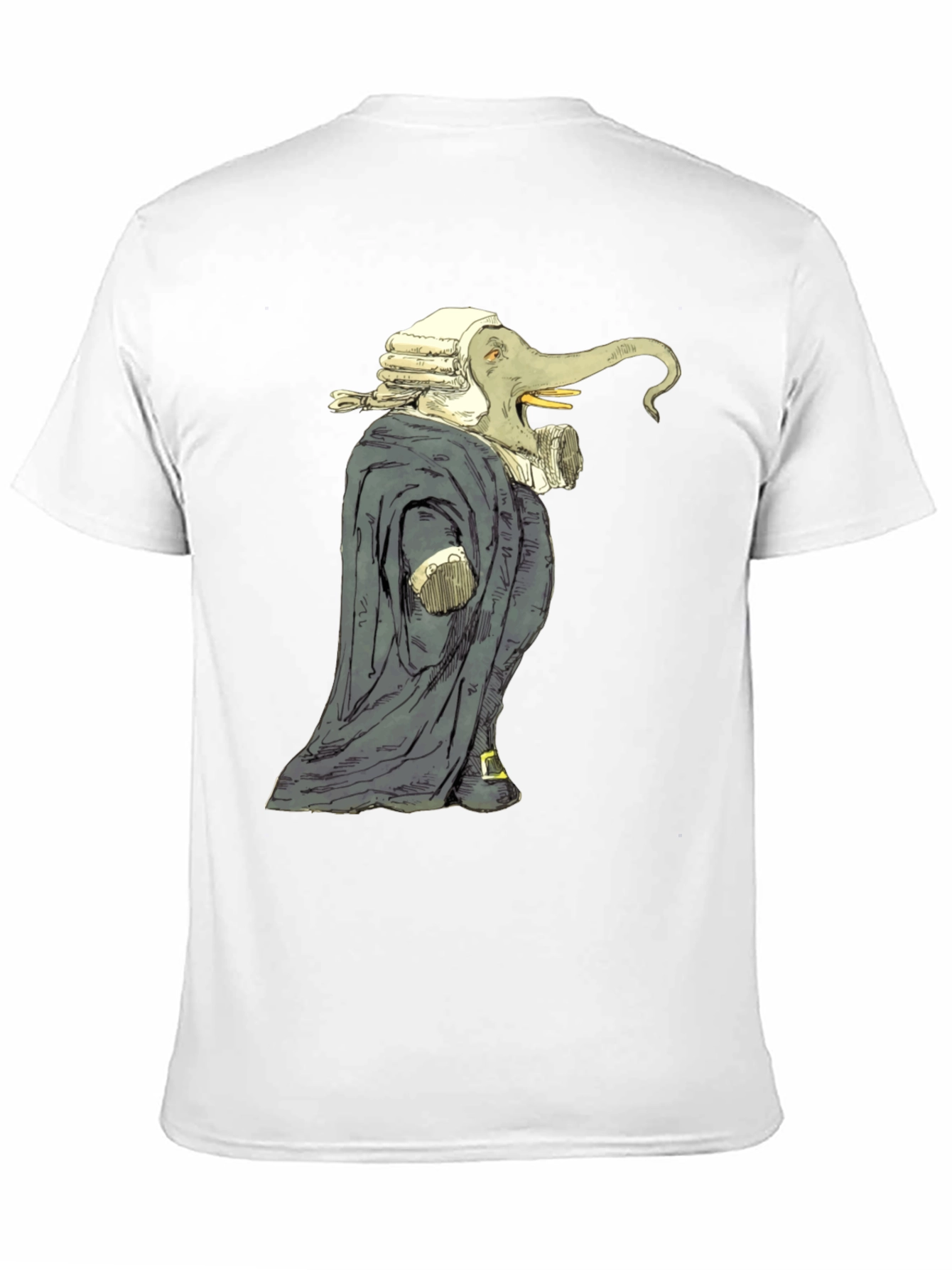 Elephant Judge Graphic Black T-Shirt