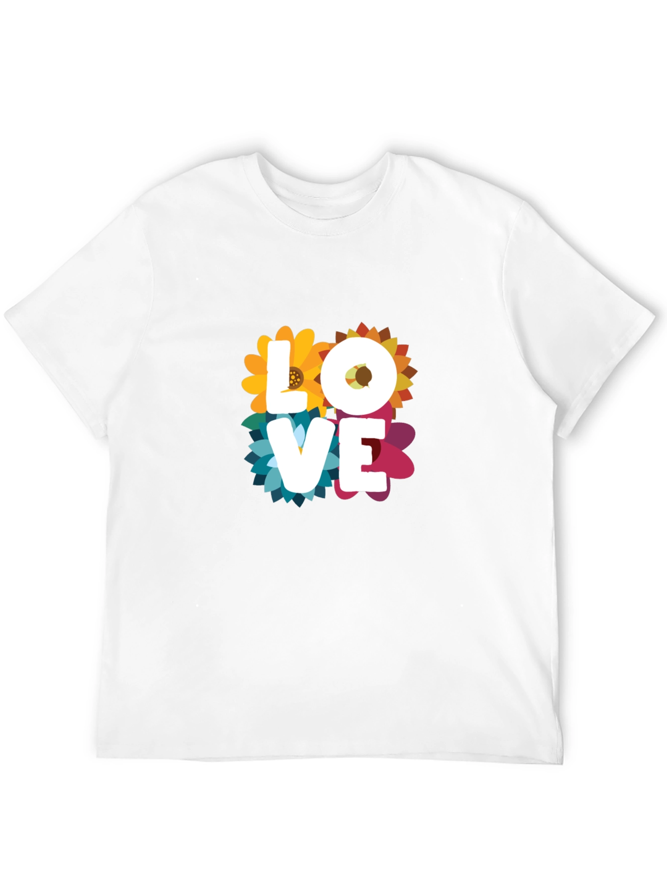 Floral Love Graphic T-Shirt - Black