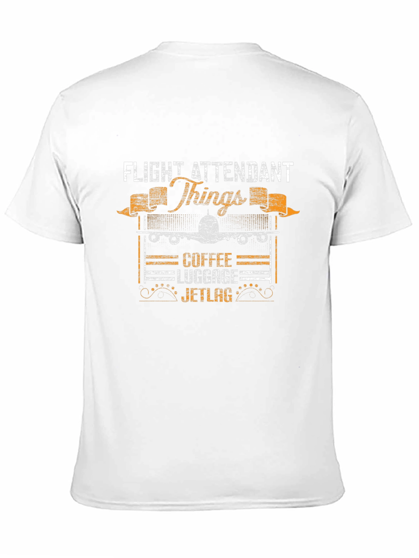 Flight Attendant T-Shirt - Coffee Luggage Jetlag Design