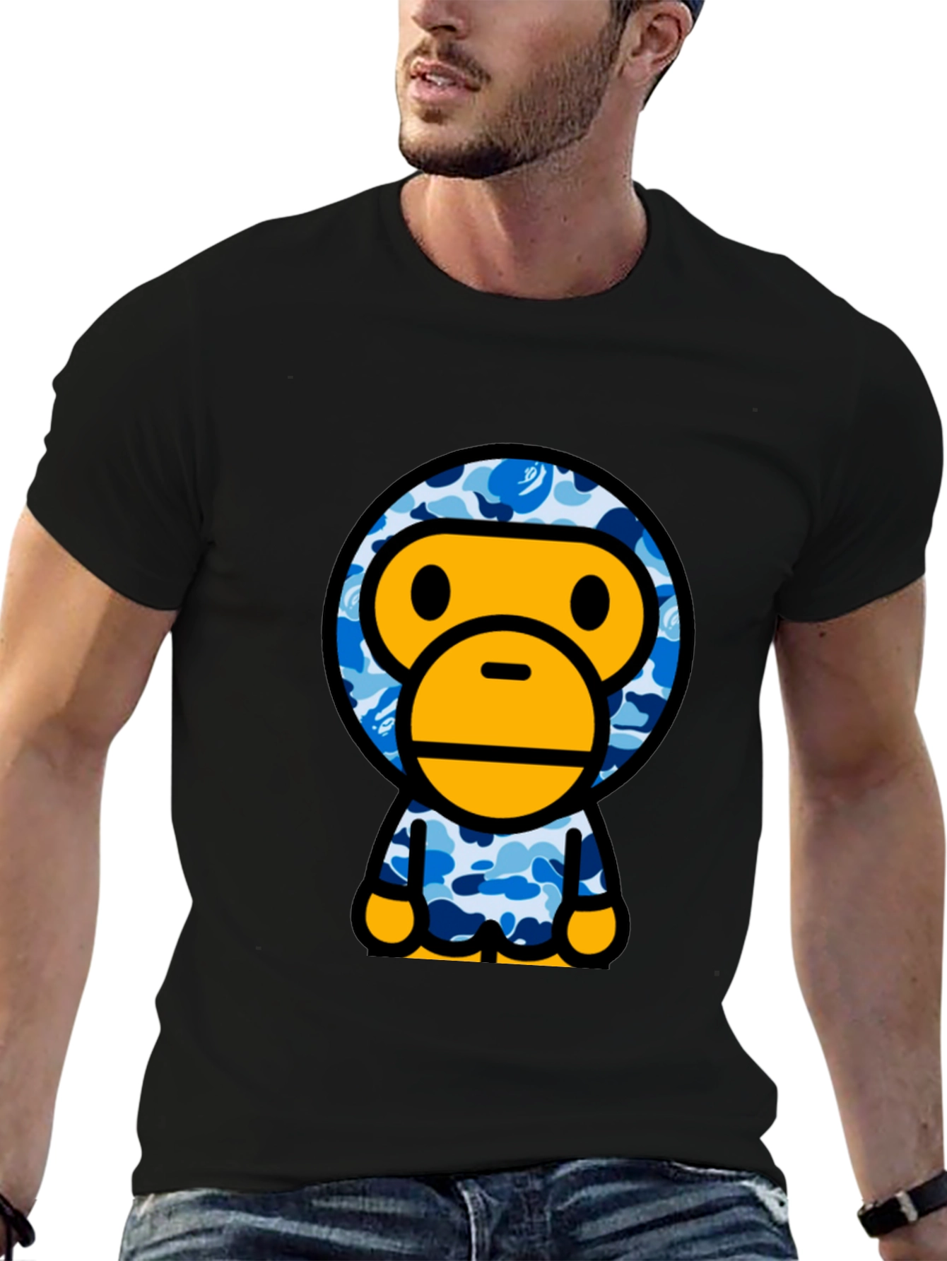 Bathing Ape Camo Monkey Graphic T-Shirt