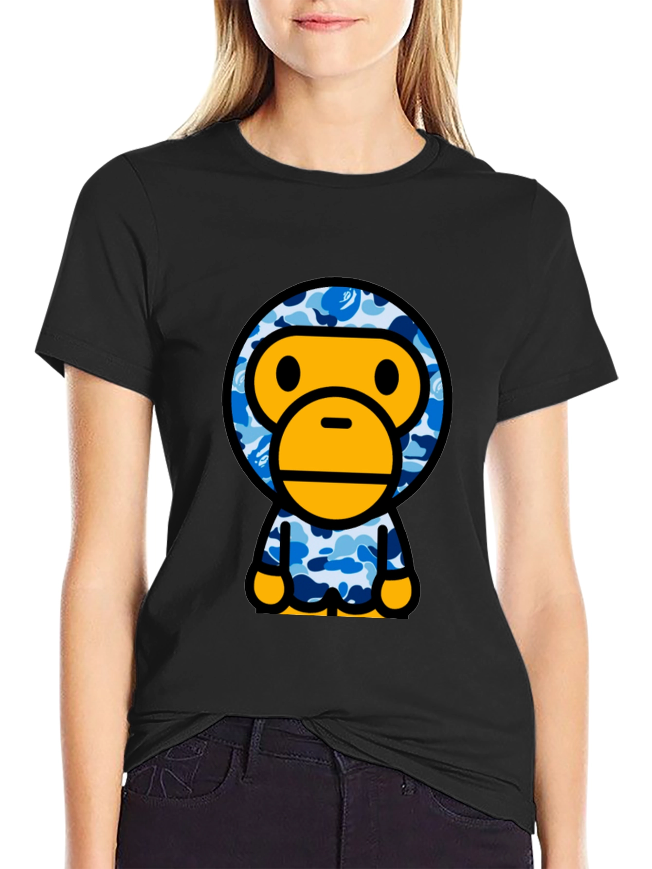 Bathing Ape Camo Monkey Graphic T-Shirt