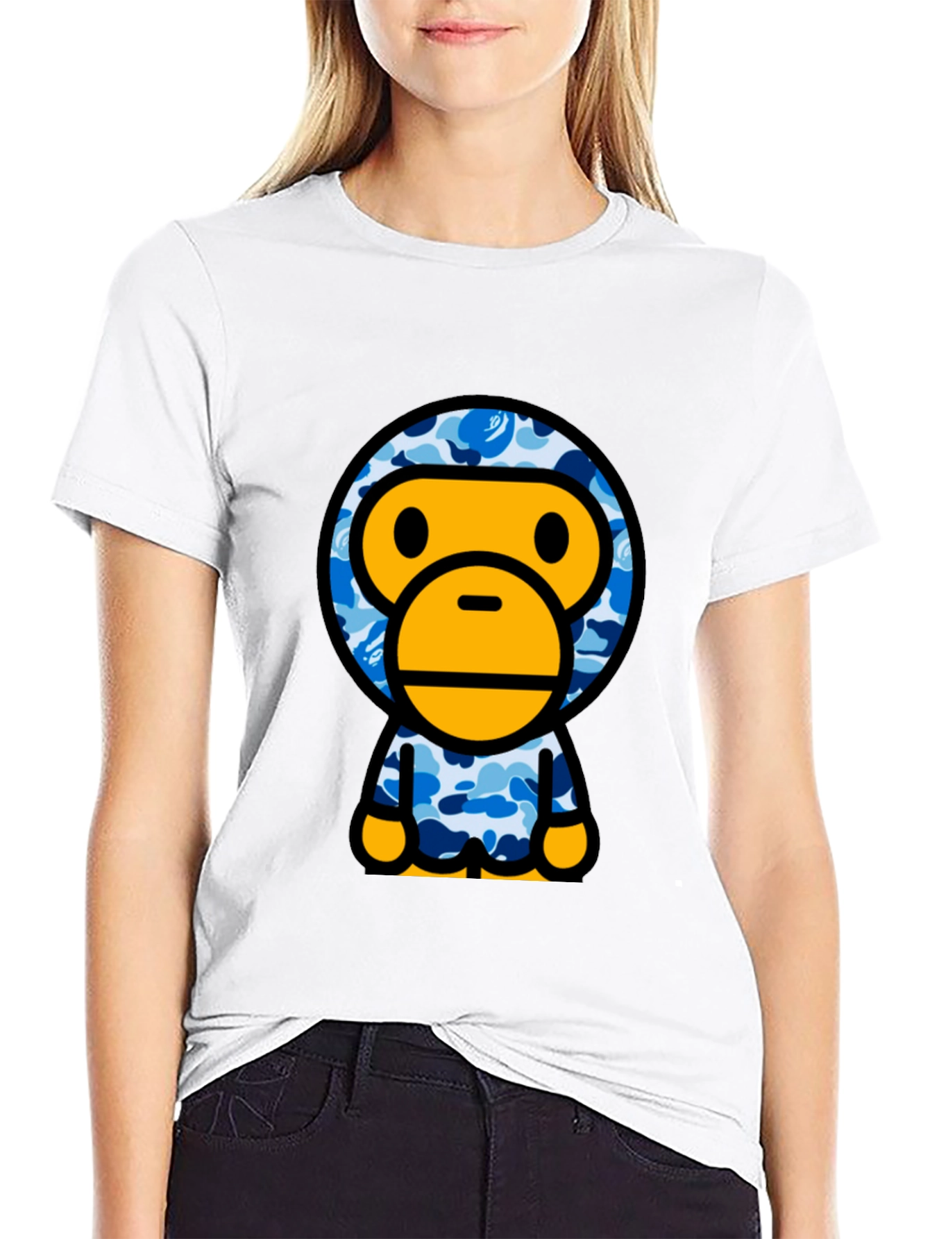 Bathing Ape Camo Monkey Graphic T-Shirt