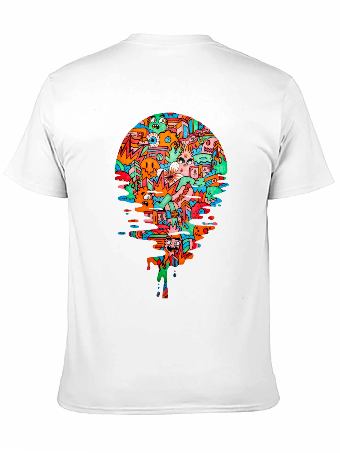 Abstract Doodle Art Black T-Shirt