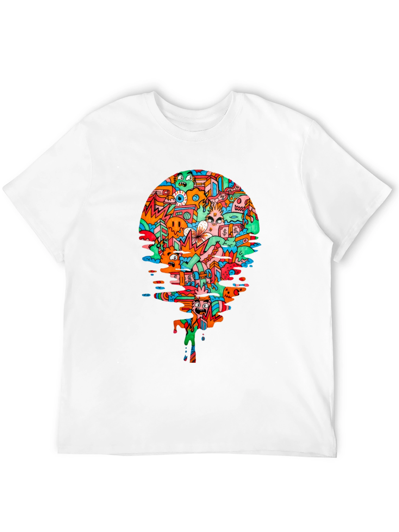 Abstract Doodle Art Black T-Shirt