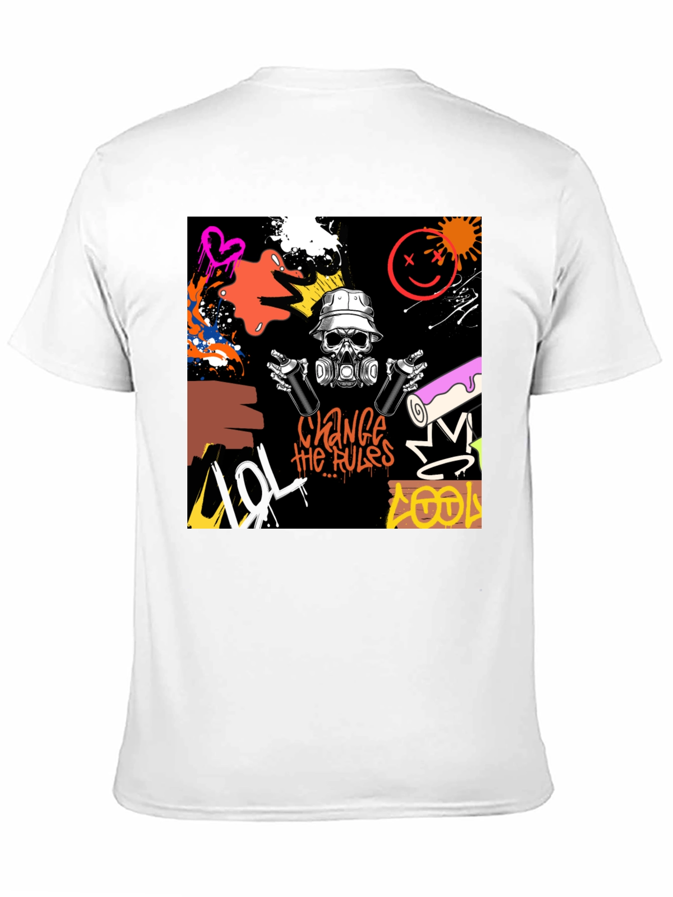 Edgy Streetwear Graffiti Art T-Shirt