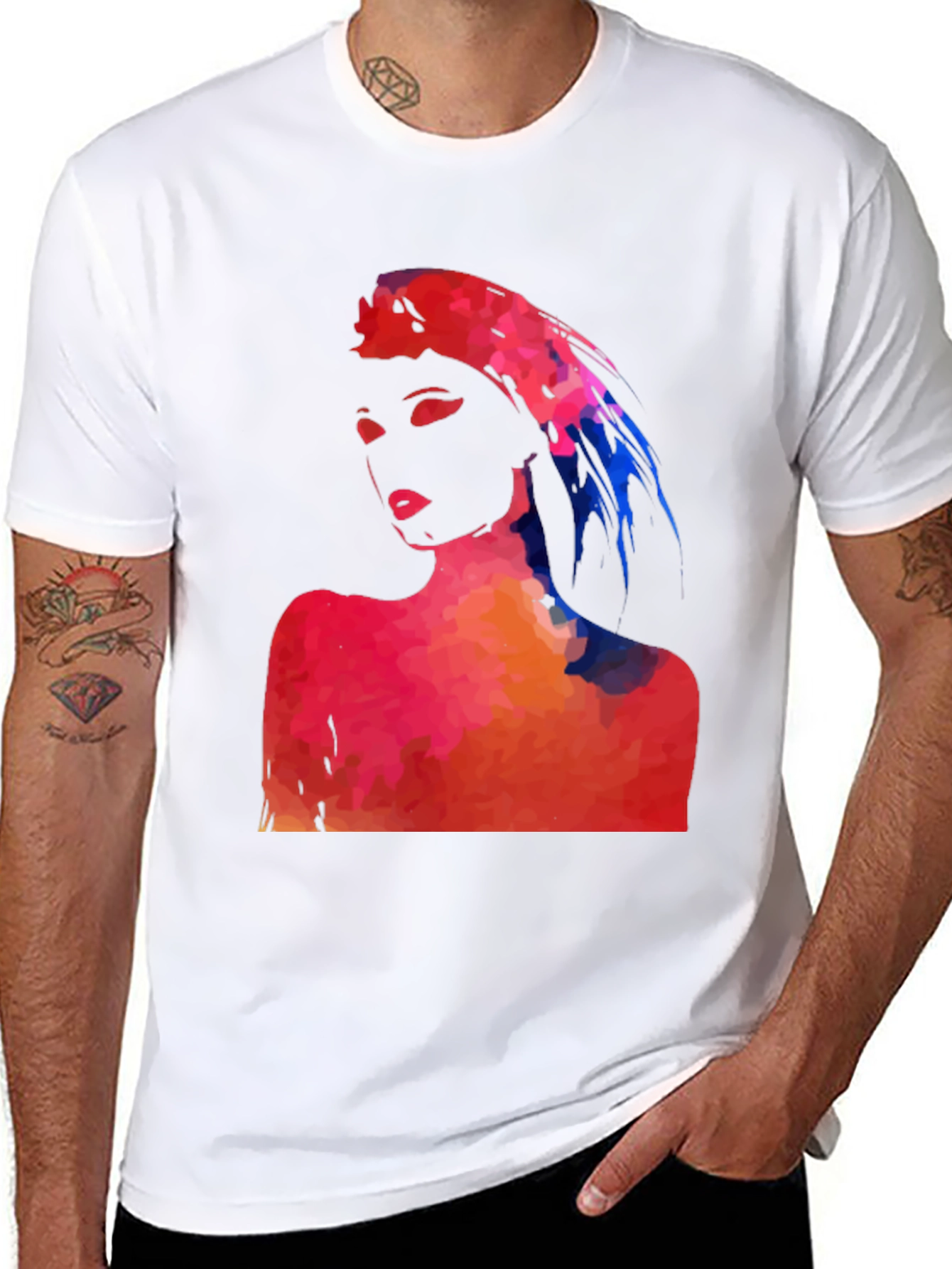 Abstract Woman Graphic Tee - Stylish Unisex T-Shirt