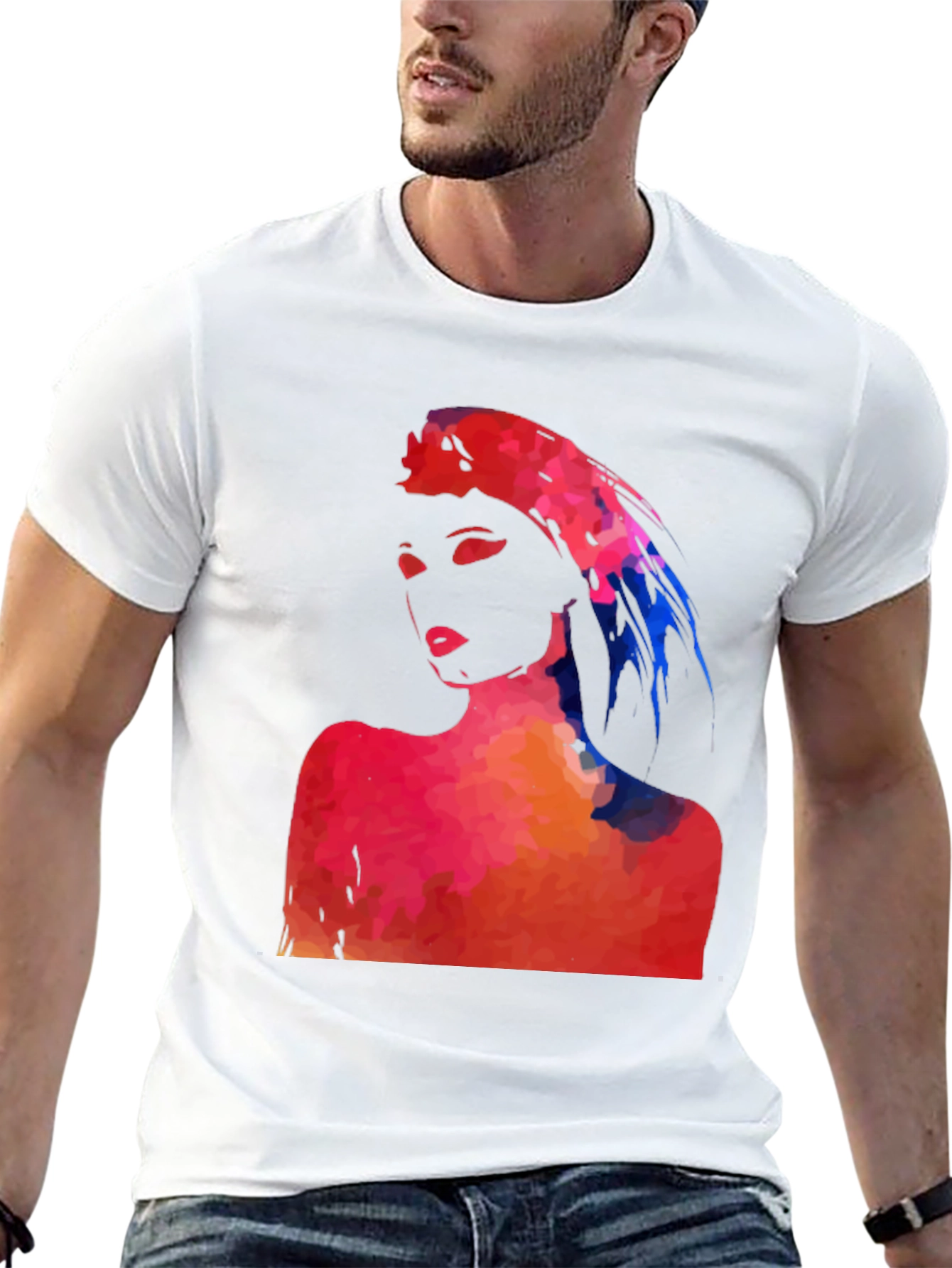 Abstract Woman Graphic Tee - Stylish Unisex T-Shirt