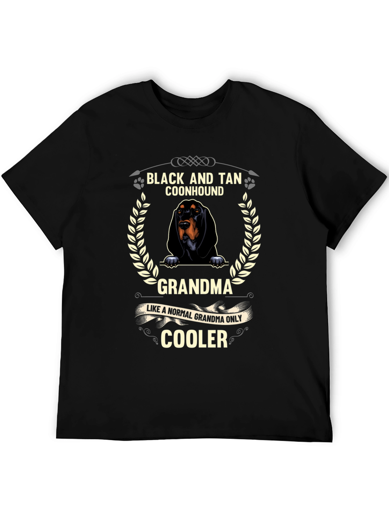 Black and Tan Coonhound Grandma T-Shirt