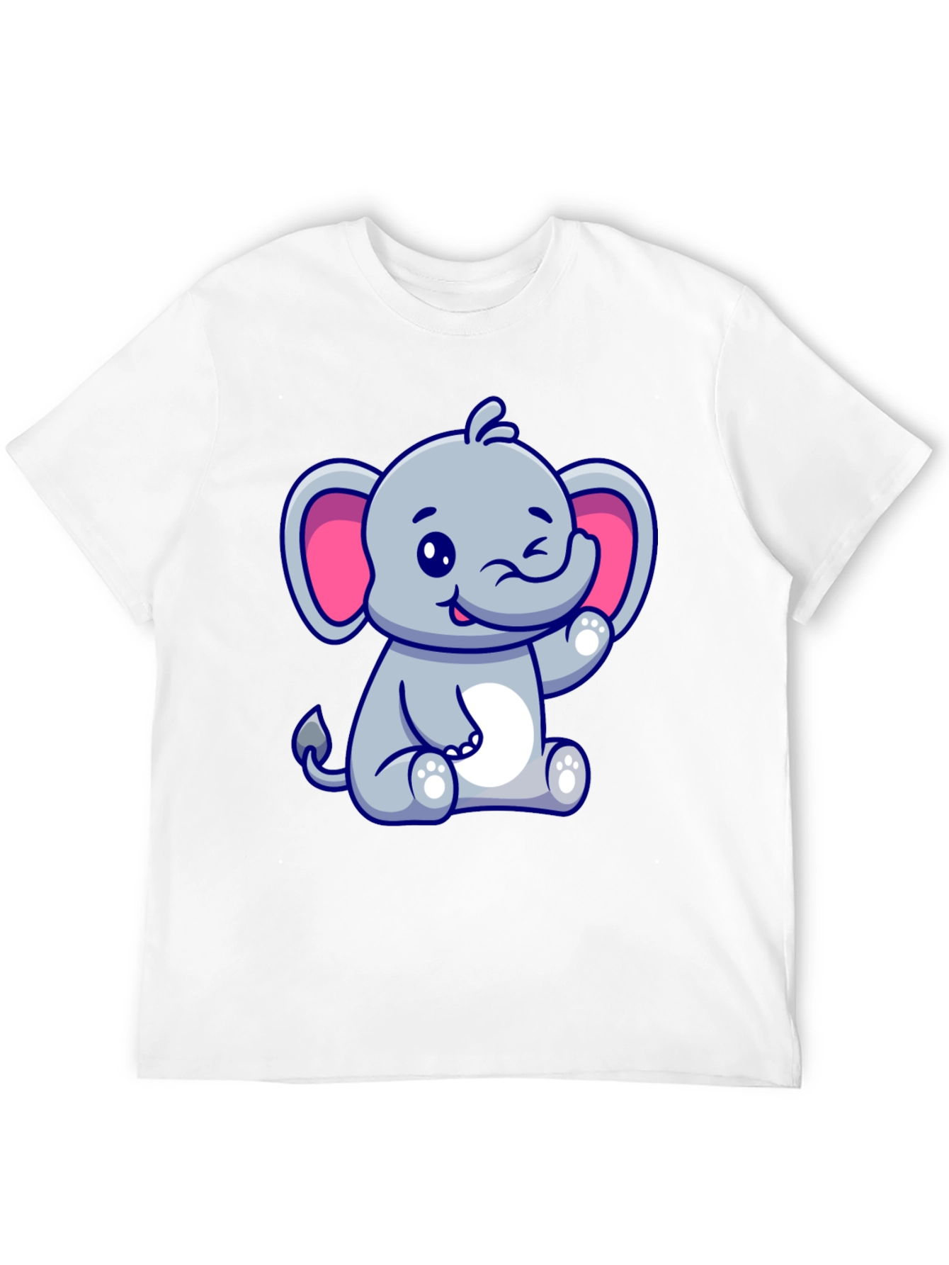 Cute Cartoon Elephant Graphic Tee - Stylish & Fun!