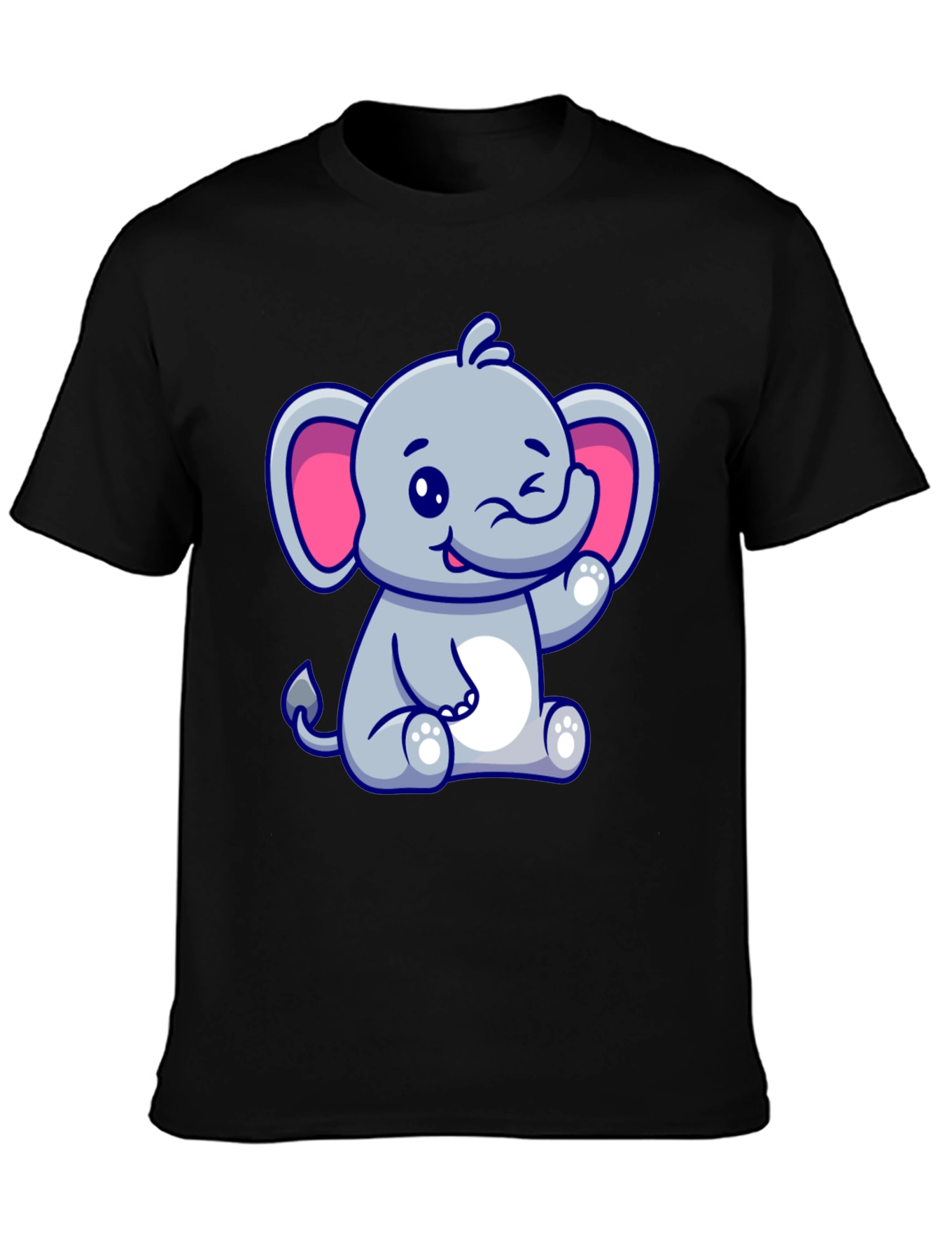 Cute Cartoon Elephant Graphic Tee - Stylish & Fun!